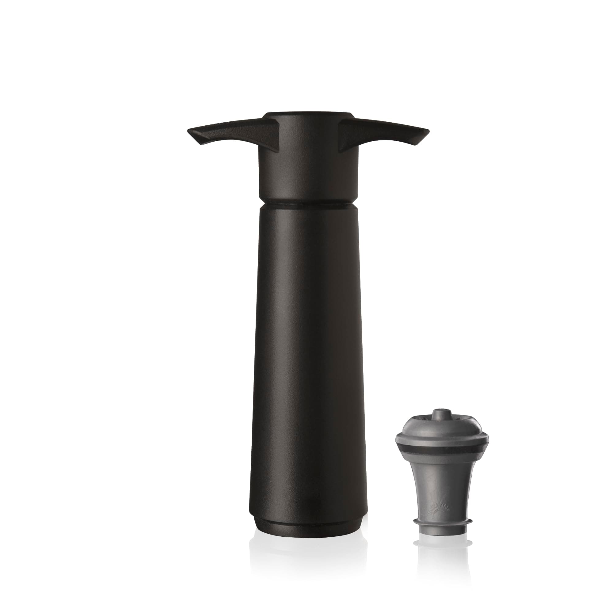 Vacu Vin Original Wine Saver with 1 Vacuum Bottle Stoppers – Black Wine Preserver Pump for Red or White Wine – Manual Air Remover System – Airtight Seal – Keep Wine Fresh Longer Black 1 Stopper