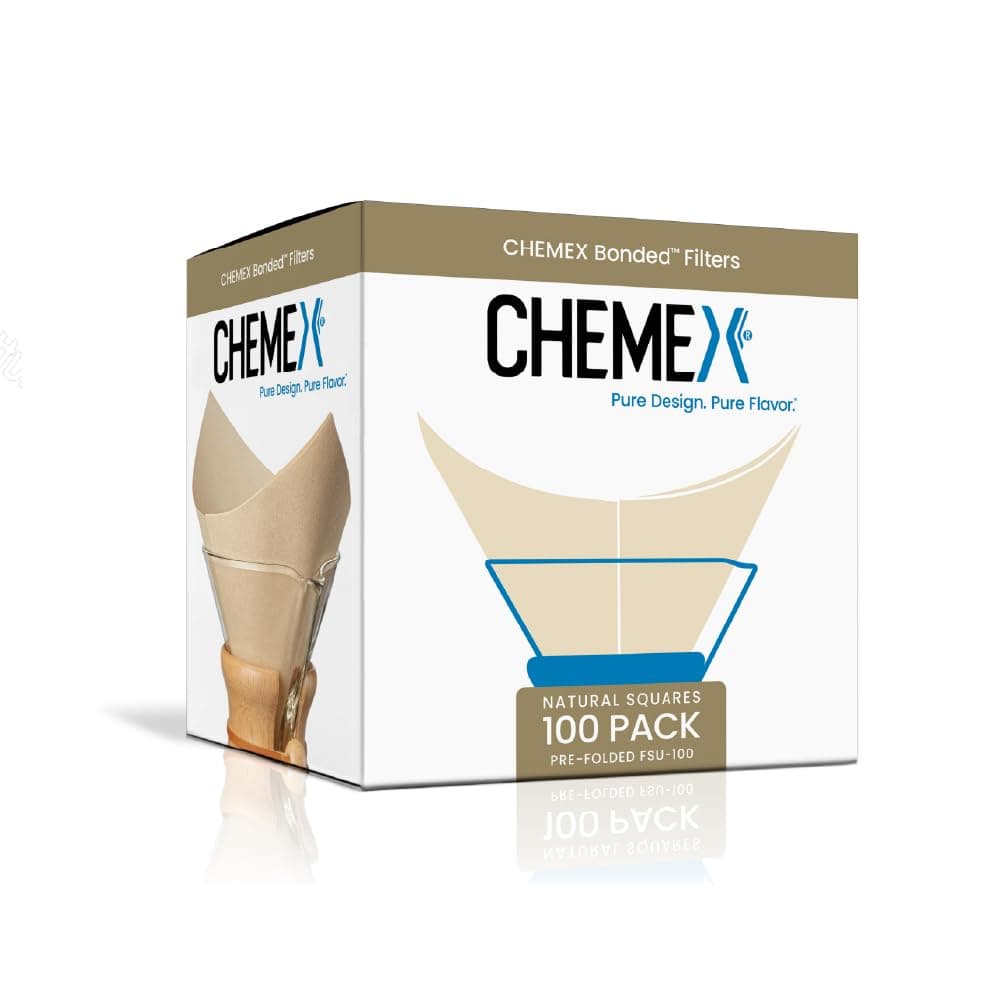 Chemex Bonded Filter - Natural Square - 100 ct - Exclusive Packaging