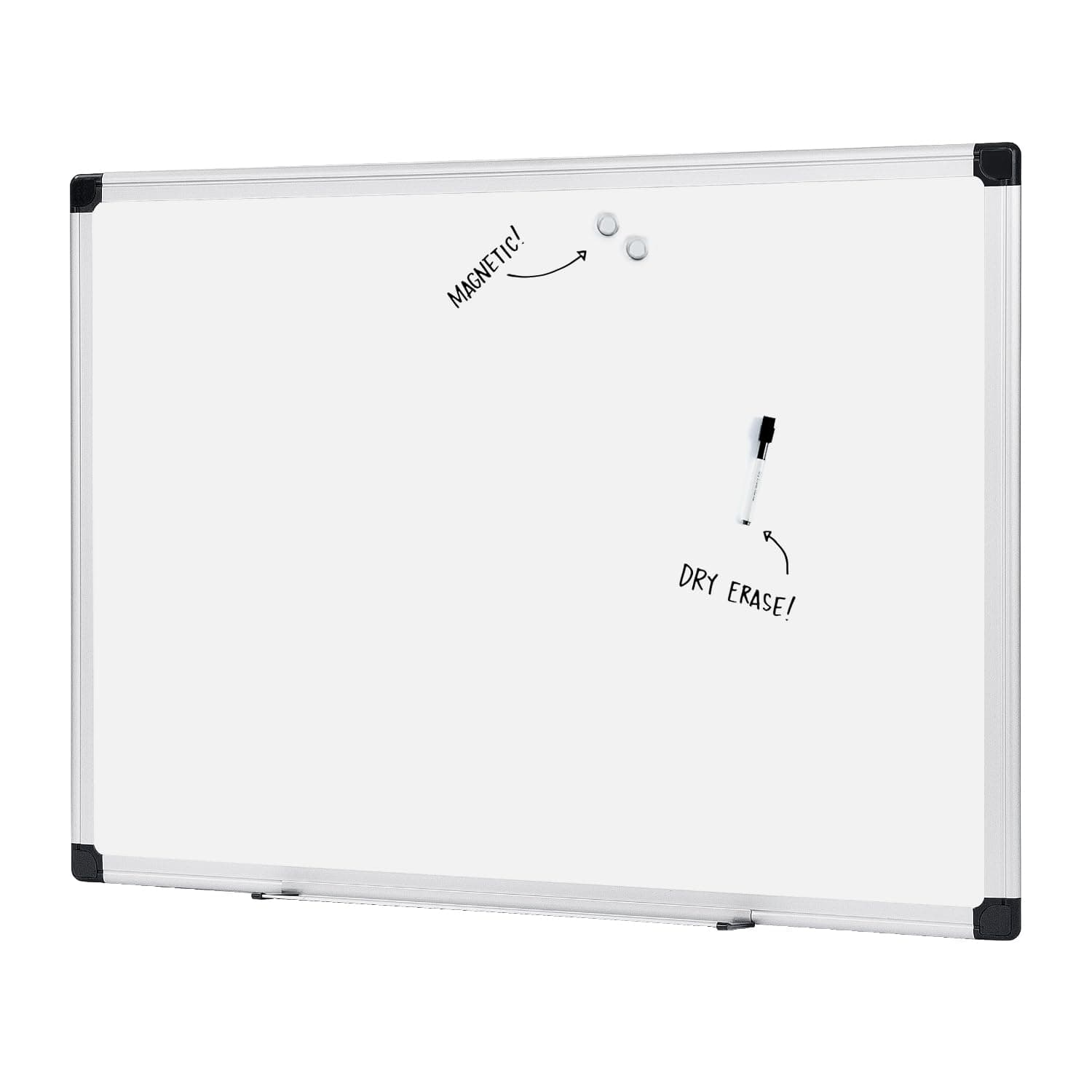 Amazon Basics Magnetic Whiteboard/Dry Erase Board, 36 x 48-inch, Aluminum Frame, Silver/White Silver/White 36 x 48-inch