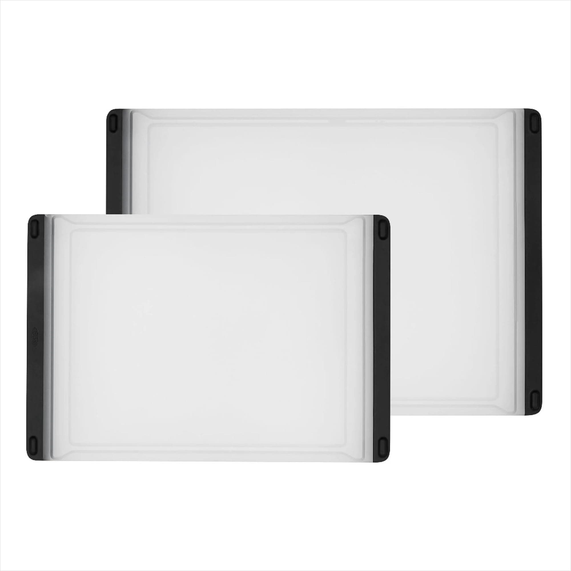OXO Good Grips 2-Piece Cutting Board Set, Cutting Boards for Kitchen Prep, Non-Porous Double-Sided Design, Dishwasher-Safe, Durable Kitchen Essentials Multi