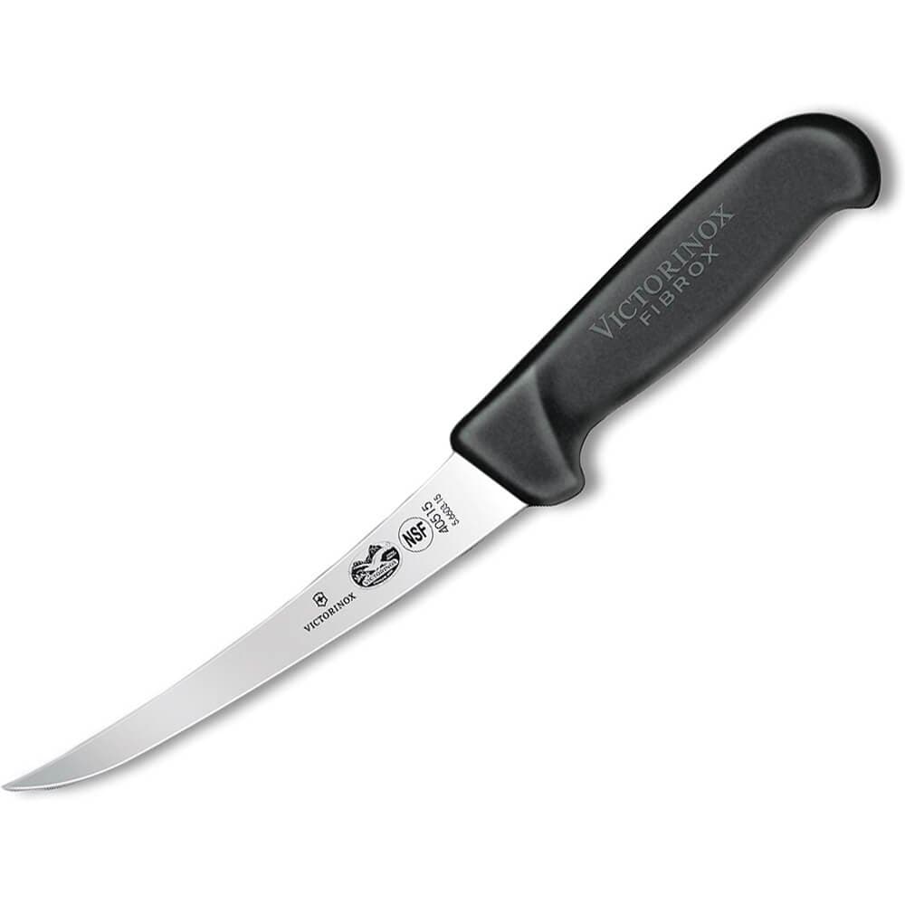 Victorinox 6 Inch Curved Fibrox Pro Boning Knife with Semi-stiff Blade Stainless Steel