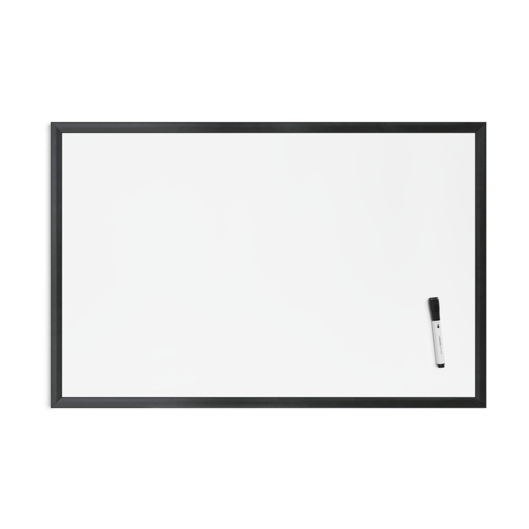 U Brands Magnetic Dry-Erase Board, 36 X 24 Inches, Black Wood Frame (311U00-01) 35"W x 23"H