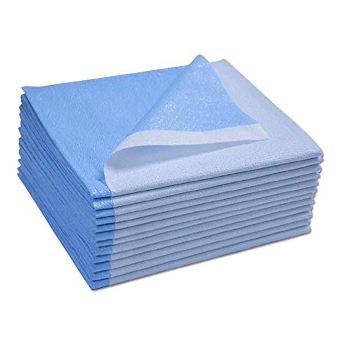 TIDI 357 Avalon Single-Use Medical Equipment Drape, Blue, 40" W x 72" L (Pack of 50) ― Disposable Stretcher Sheet ― Embossed ― 1-Ply Tissue ― Poly Back To Help Prevent Leak-Through ― Medical Supplies 40" x 72"