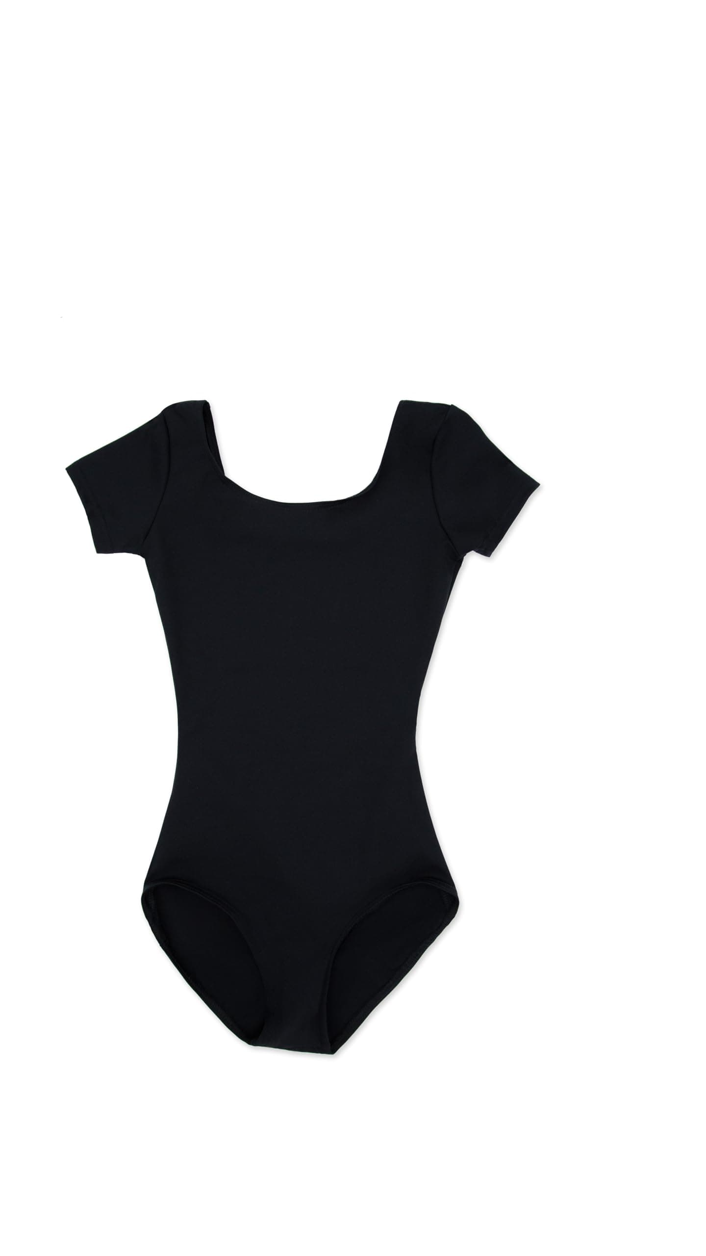 Capezio girls Short Sleeve Leotard - Girls Medium Black