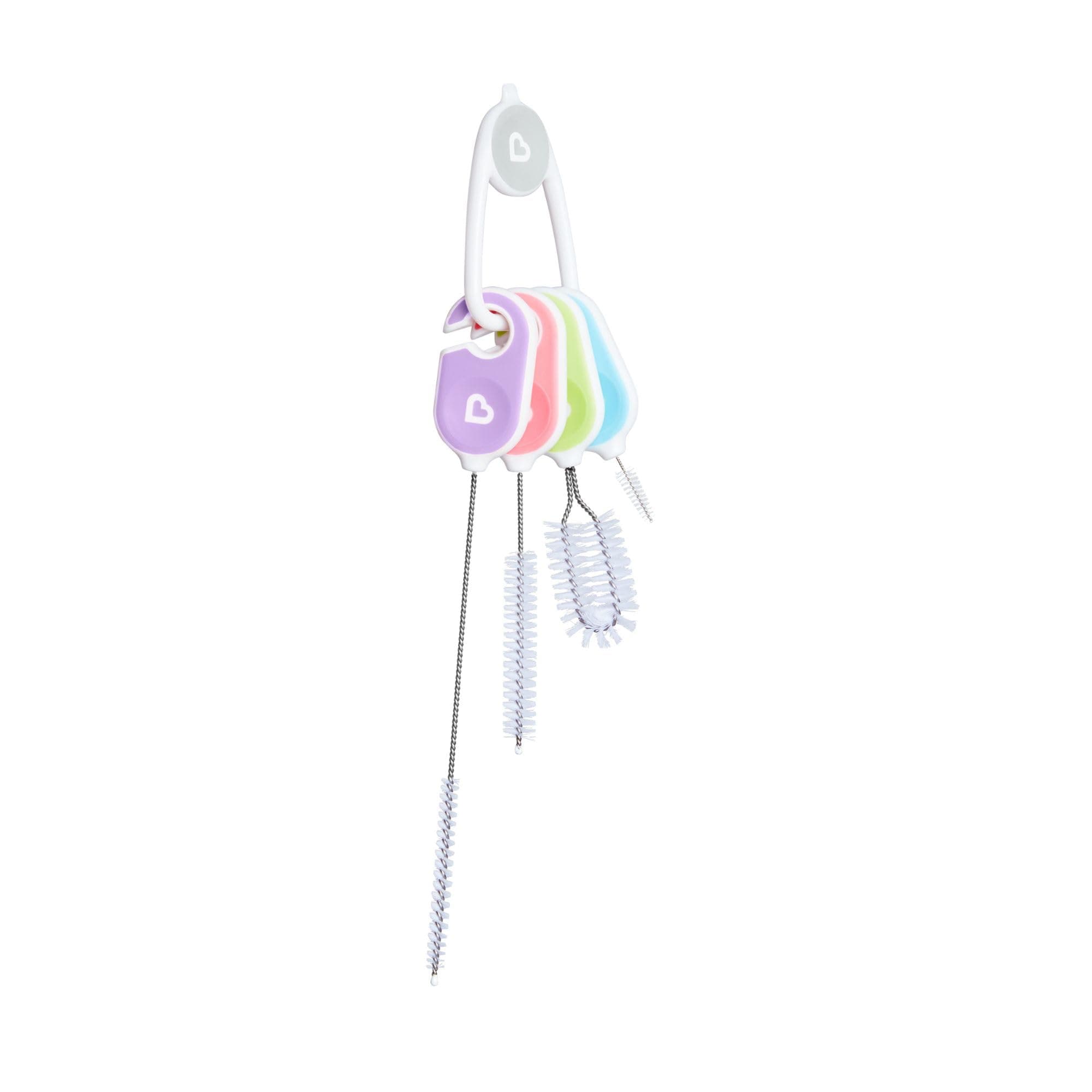 Munchkin® Details™ Bottle and Cup Cleaning Brush 4 Piece Set with Key Ring 4 Piece Set 4 Piece Set
