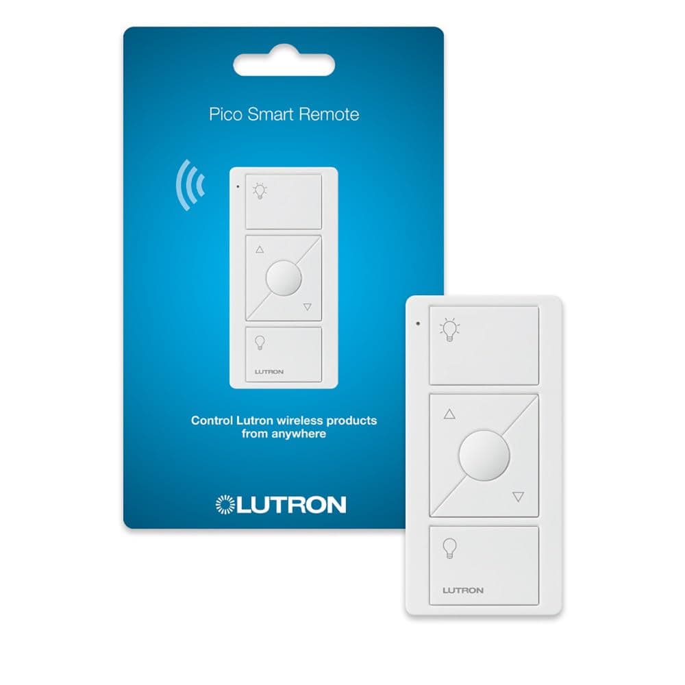 Lutron Lutron Pico Remote for Caseta Smart Dimmer Switch, 3-Button Control with Raise/Lower and Preset Lighting Level, For Table Top or Wallmount Use, PJ2-3BRL-WH-L01R, White 1 Pack