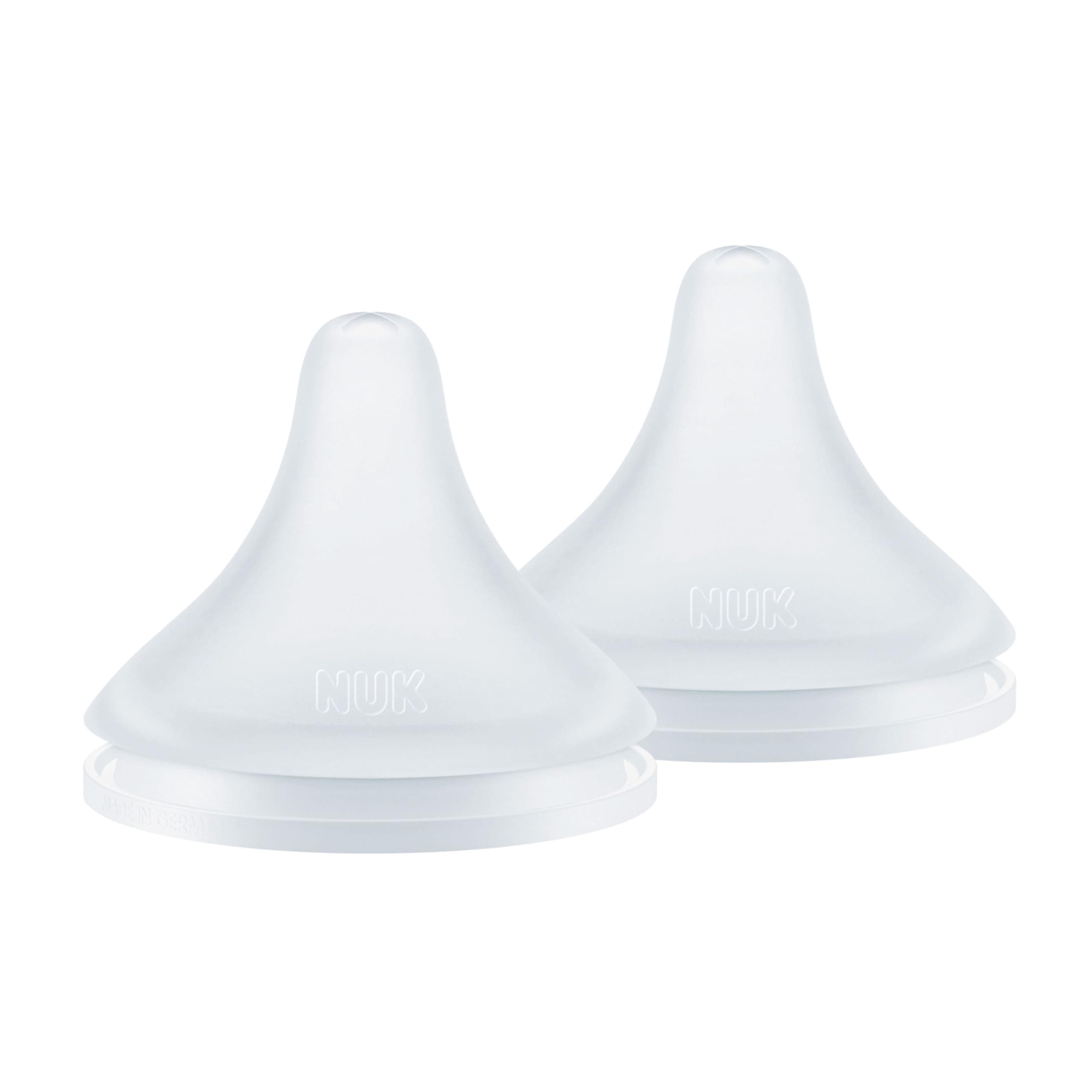 NUK Perfect Match Slow Flow Soft Silicone Nipple with Anti-Colic Vent, 2 Pack, BPA Free Slow Flow 2-Pack