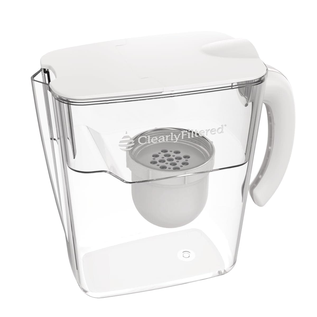 Clearly Filtered No.1 Filtered Water Pitcher/Updated Model/Targets 365+ Contaminants e.g. Fluoride Chlorine PFAS Microplastics Lead Arsenic BPA/BPS Free (Pitcher Includes 1 Filter) Pitcher with 1 filter