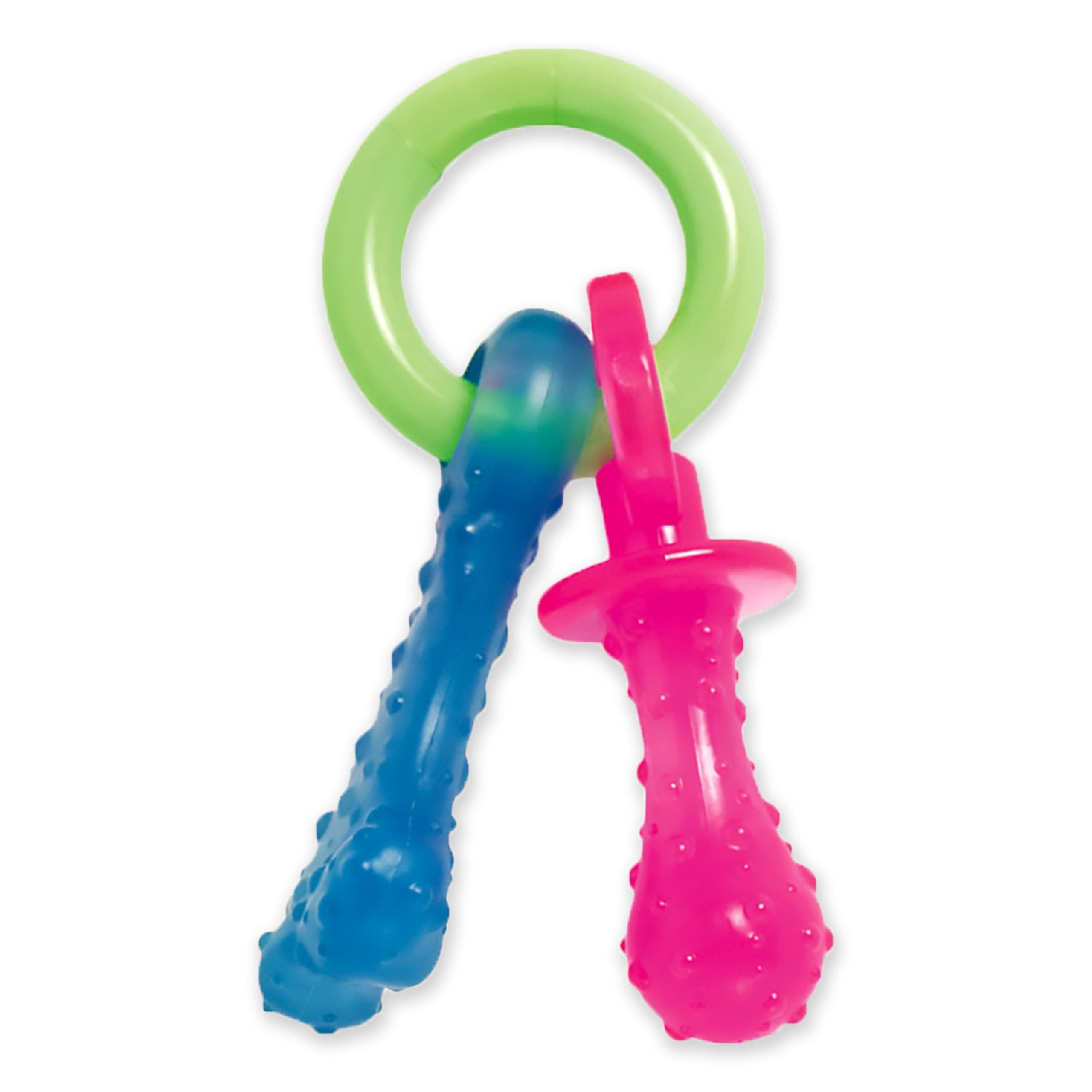 Nylabone Puppy Pacifier Chew Toy, Teething Toys for Puppies, Bacon Flavor, Small - Up to 25 lbs, 1 Count Pacifier Small