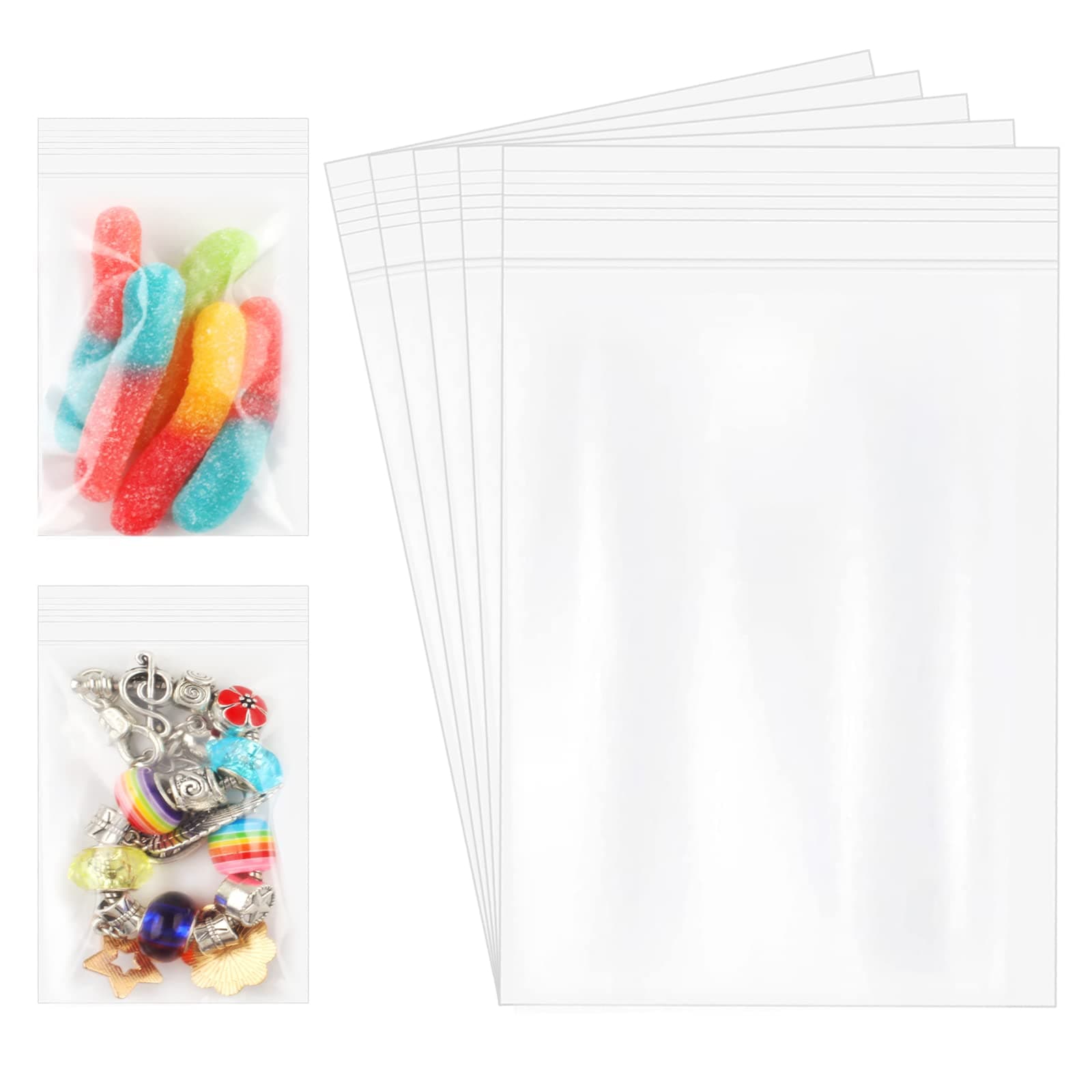 700 Count 2x3 Inch Small Plastic Bags, 1.4 Mil Resealable Zip Baggies Clear Bags for Packaging, Jewelry, Beads, Screws, Pill 2x3 inches