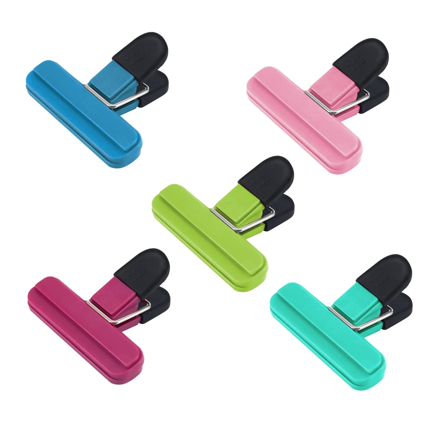 Bag Clips, AK1980 Kitchen Food Clips for Refrigerator Food Storage Packages, Snack Bags, Photos for Home, Office, School and More