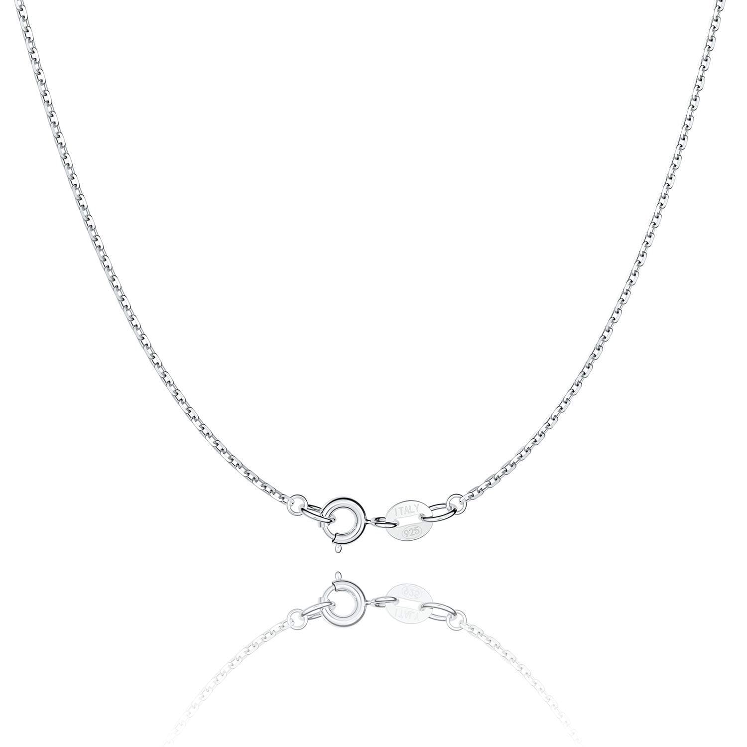 Jewlpire 925 Sterling Silver Chain Necklace Chain for Women 1.1mm Cable Chains Necklace Upgraded Spring-Ring Clasp - Thin & Sturdy Women's Chains Necklaces 14 16 18 20 22 24 Inch 18 Inch (Women's Average Length) 925 Sterling Silver