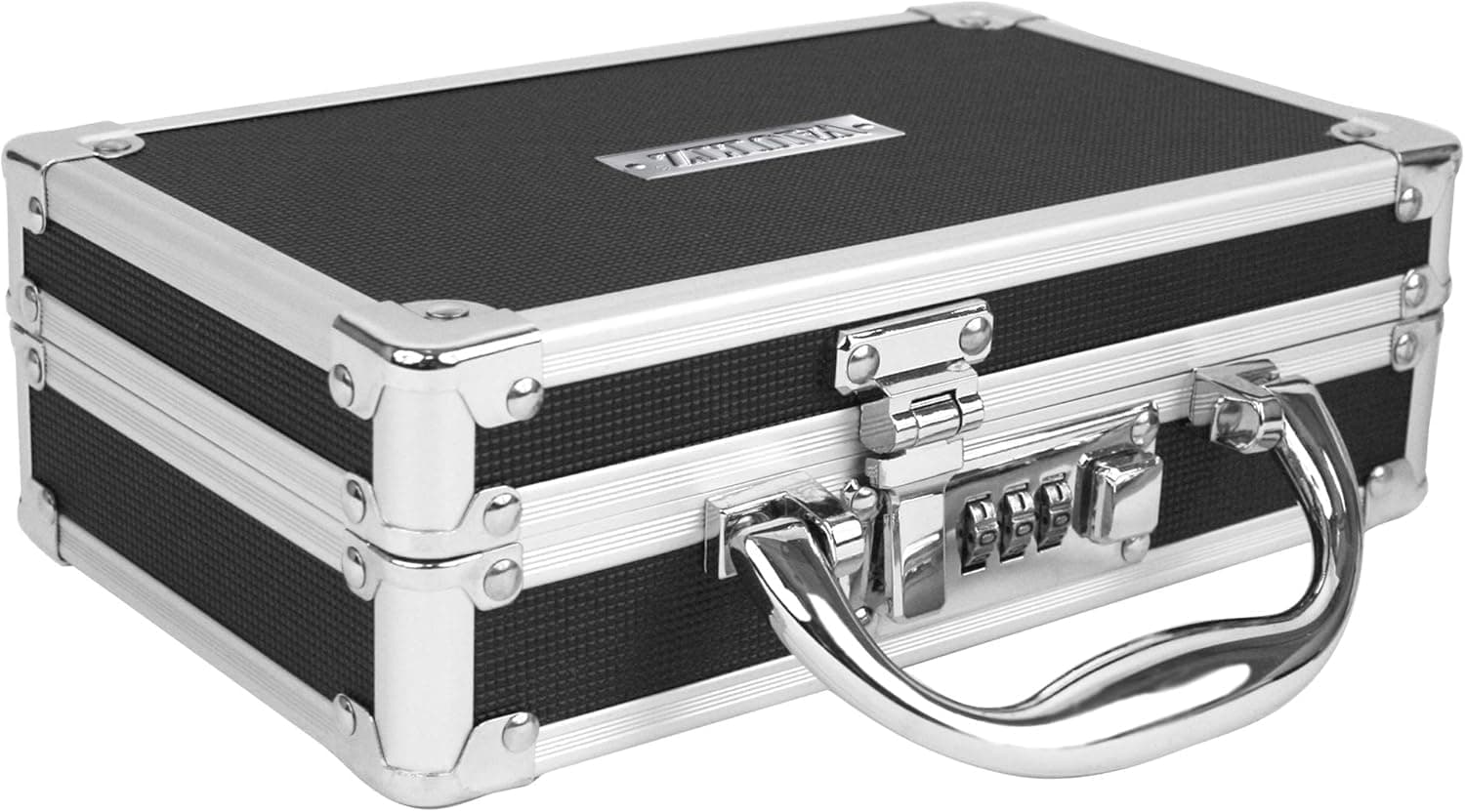 Vaultz Medicine Safe Case w/Combination Lock - Pack of 1 Cases, 8.35 x 5 x 2.5" - Black 1 Pack Black