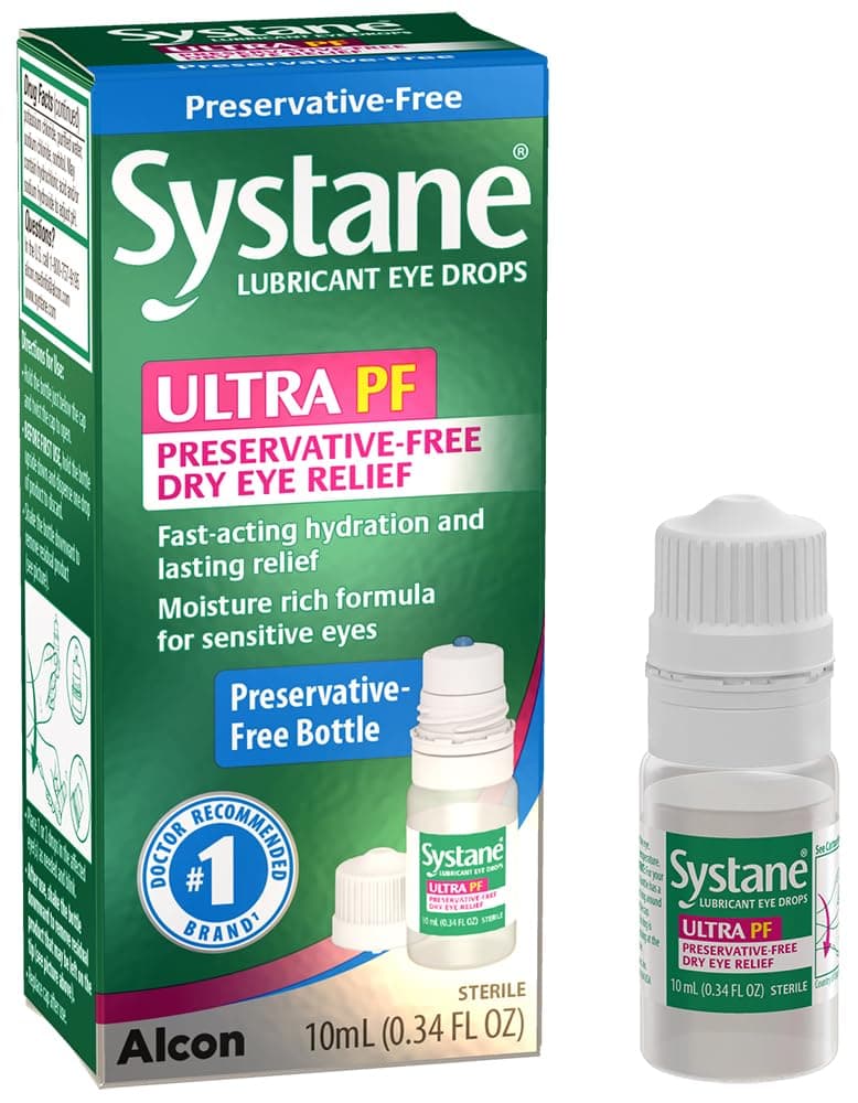 Systane Ultra PF Preservative-Free Eye Drops 10ml 0.34 Fl Oz (Pack of 1)
