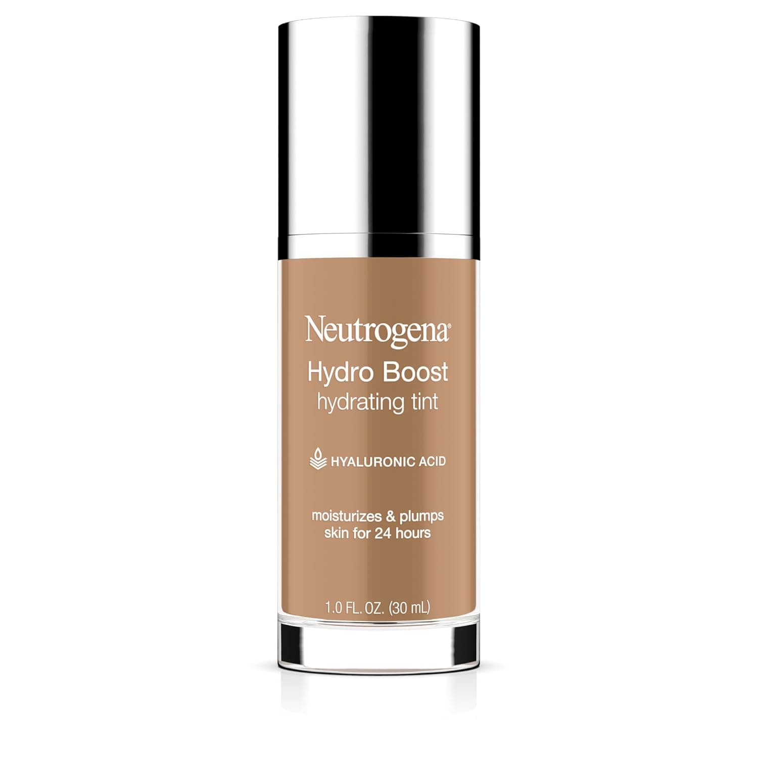 Neutrogena Hydro Boost Hydrating Tint Foundation Makeup for Dry Skin, with Hyaluronic Acid, Lightweight Oil-Free Water Gel, Non-Comedogenic, 105 Caramel Color 1.0 fl. oz 105 Caramel 1 Fl Oz (Pack of 1)