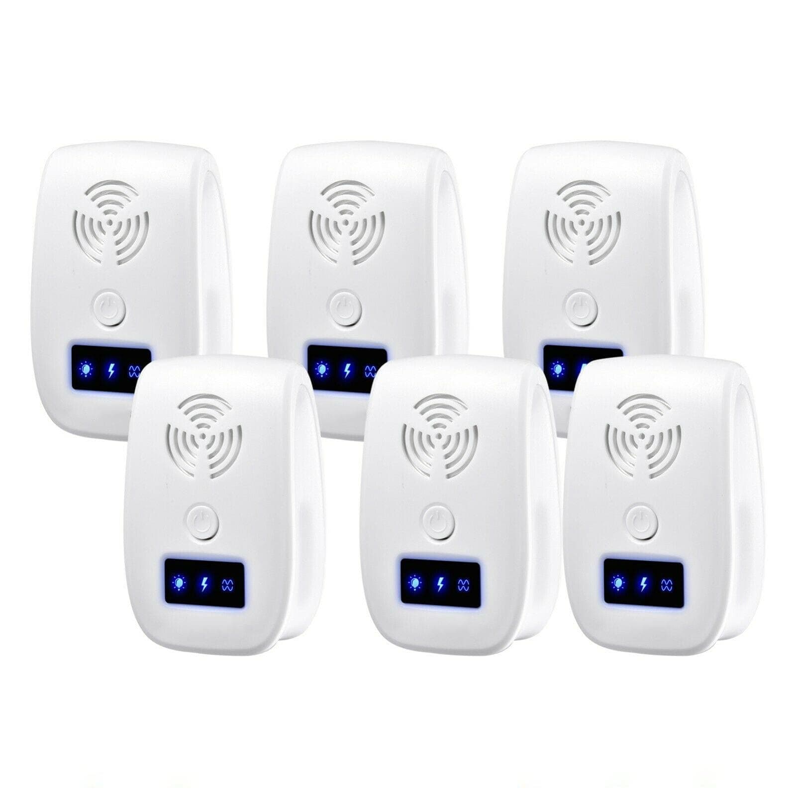 Ultrasonic Repeller & Insect Repeller,6 Pack Electronic Pest Repellent Plug in Indoor for Spider,Mosquito, Mouse, Cockroaches, Rats, Bugs.