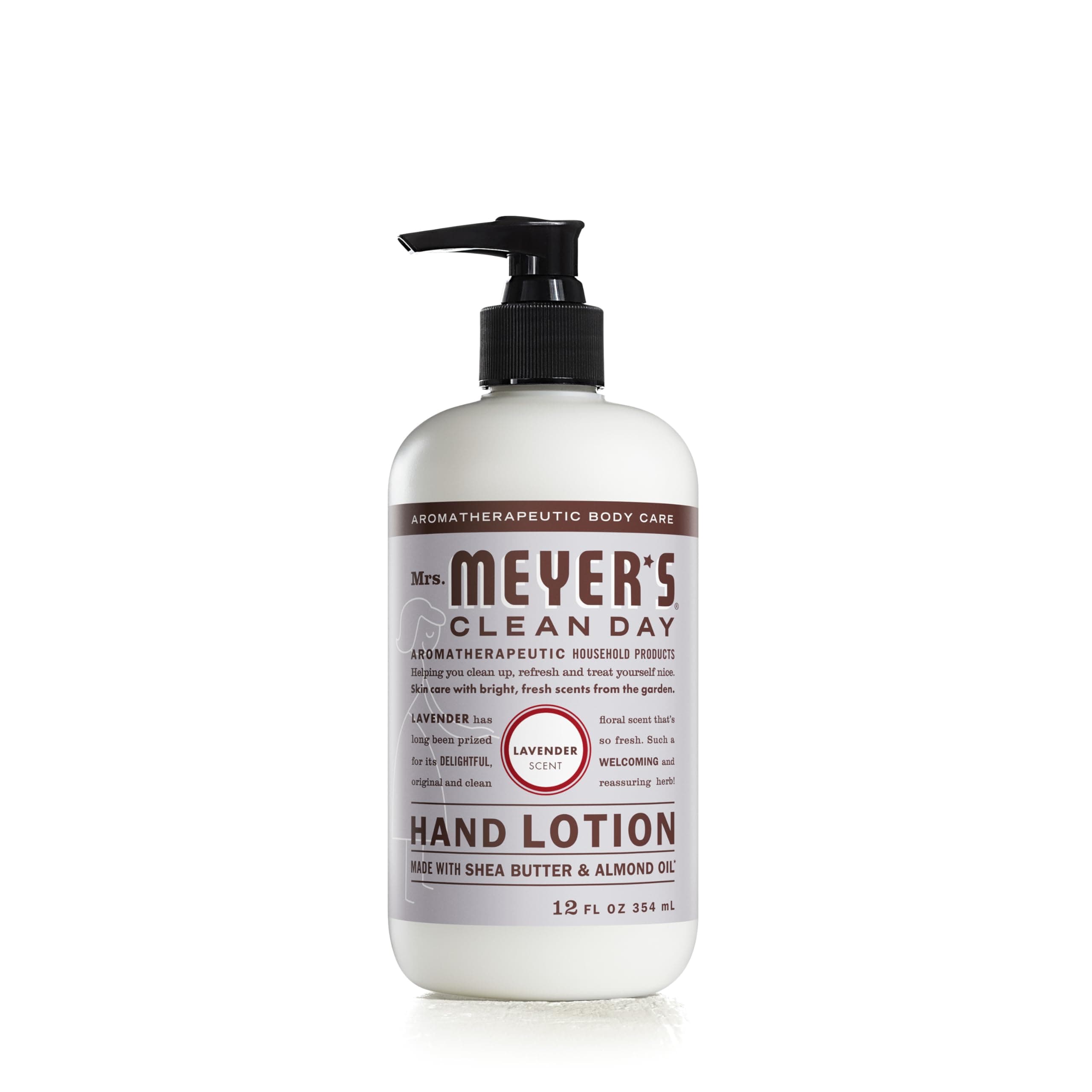 MRS. MEYER'S CLEAN DAY Hand Lotion for Dry Hands, Non-Greasy Moisturizer Made with Essential Oils, Lavender, 12 oz Lavender 12 Fl Oz (Pack of 1)