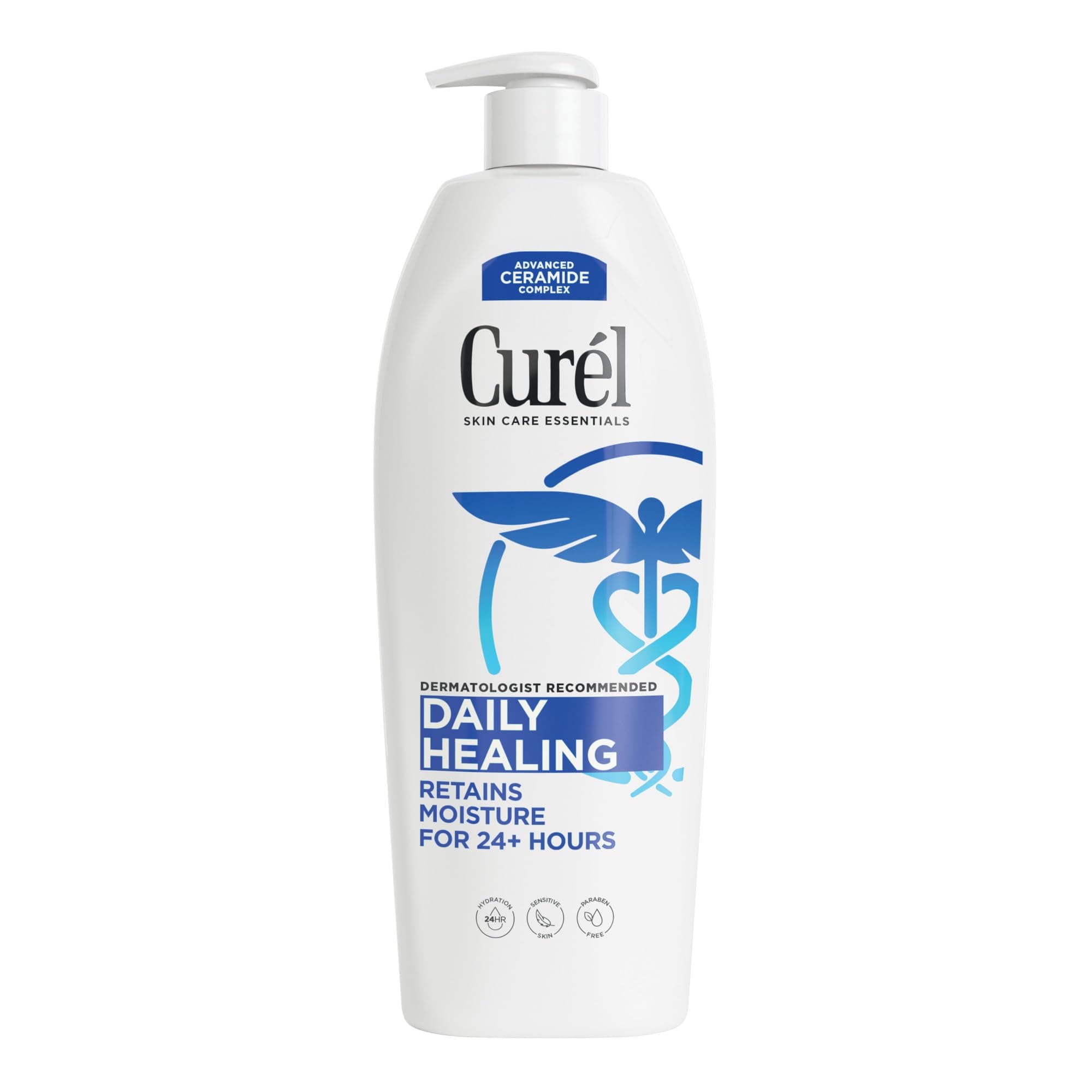 Curel Daily Healing Body Lotion for Dry Skin, Dermatologist Recommended Hydrating Body Lotion with Advanced Ceramides Complex, 20 Oz 20 Ounce (Pack of 1)