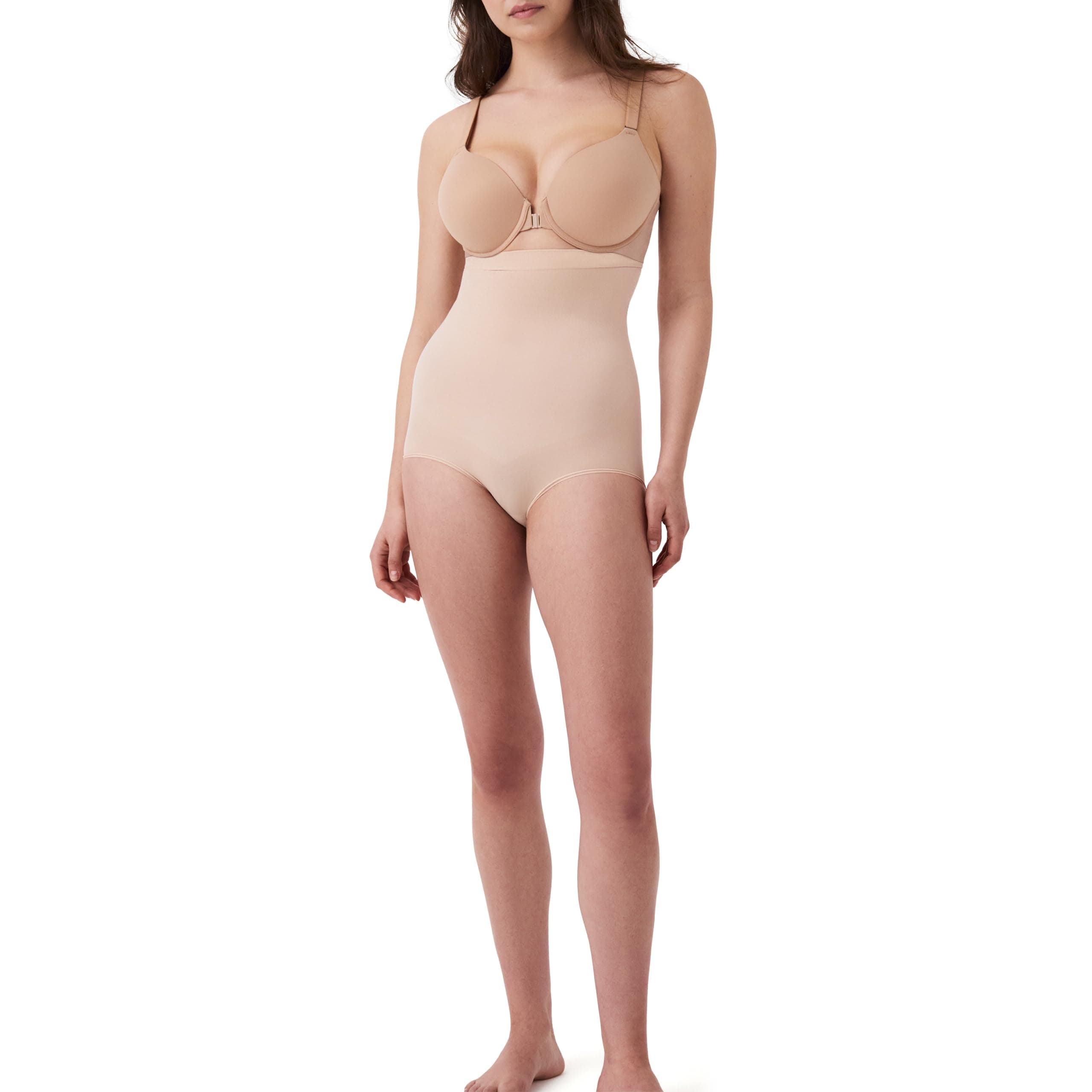 SPANX sculpt Power Series High-Waisted Brief - Lightweight All-Day Comfort - Core Control Shapewear - High-Waisted Underwear Medium Soft Nude