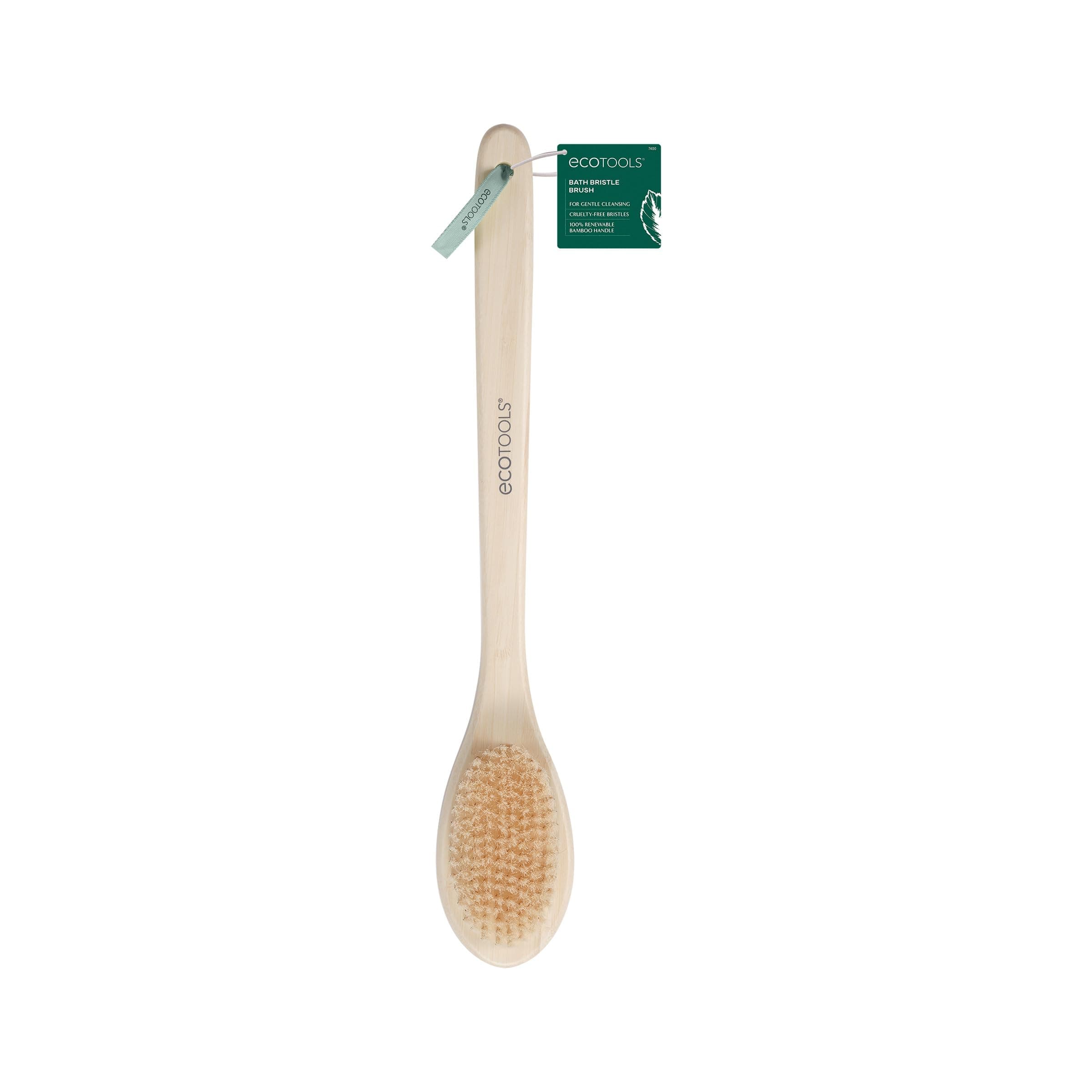 EcoTools Bath Bristle Brush, Bath Brush with Long Handle, Cleanse Back & Hard-to-Reach Areas, Eco Friendly Shower Brush for Exfoliating, Cruelty Free Nylon Bristles, Vegan, 1 Count 1 Count (Pack of 1) Single Sided Bristle Bath Brush