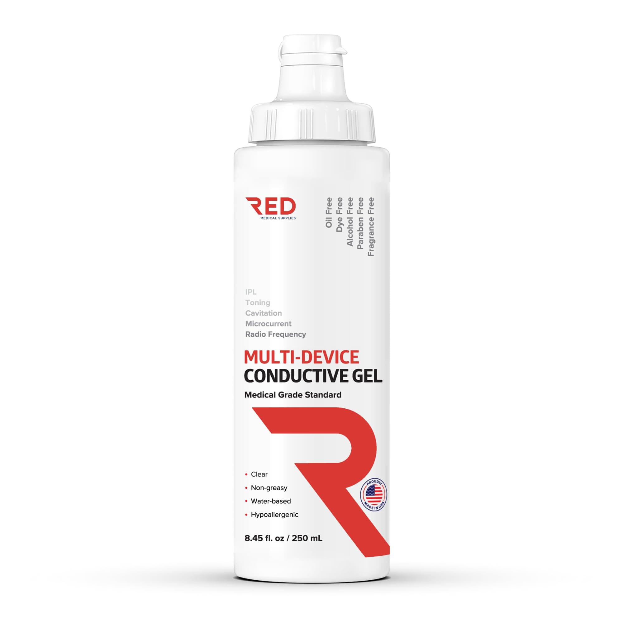 Professional-Grade Ultrasound Gel | Multi-Device Compatible Conductive Gel for Beauty & Skincare Devices | Hydrating, Hypoallergenic, Water-Based, Non-Greasy, Unscented | 8.45 fl oz 8.45 fl oz / 250mL (Pack of 1)