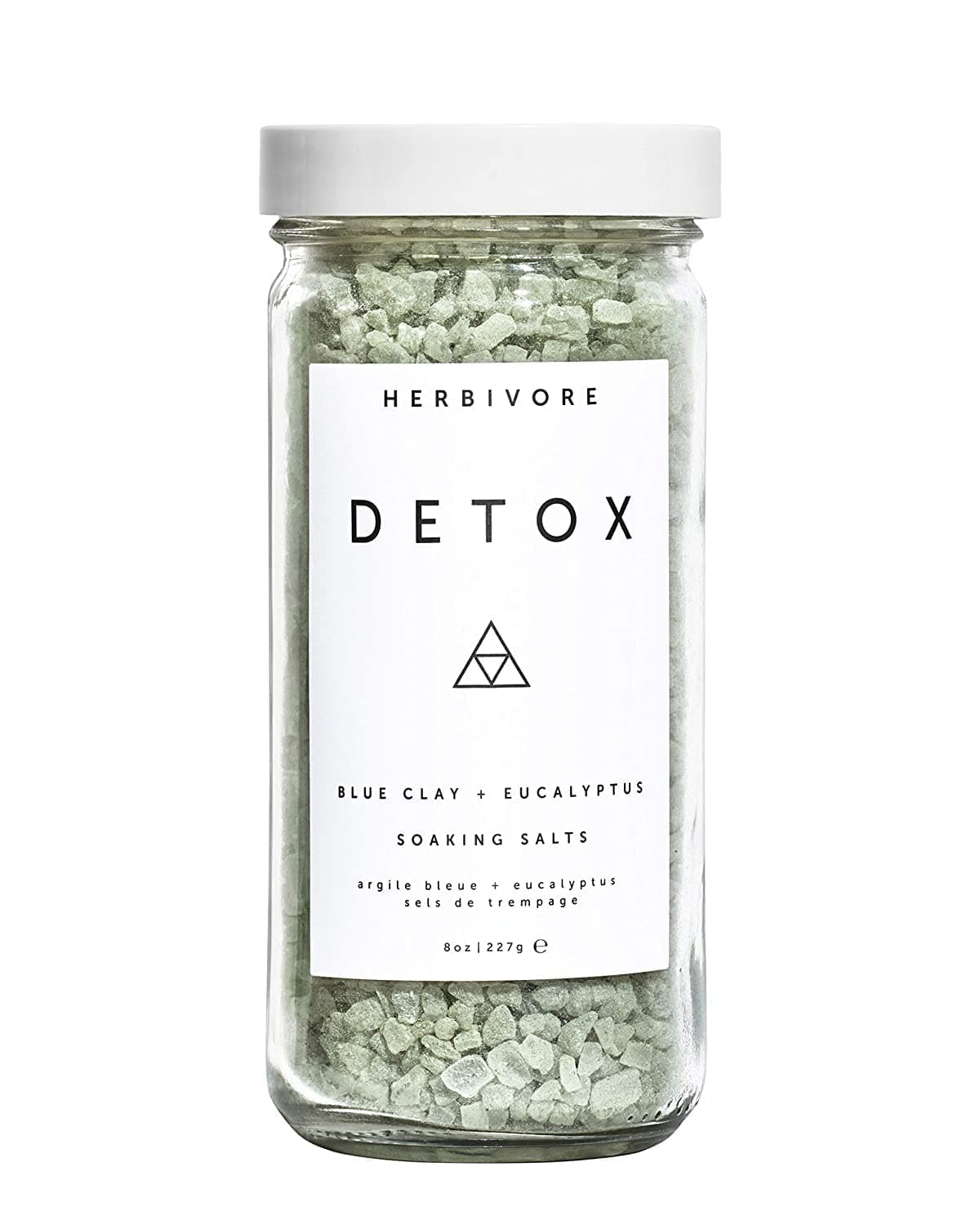 HERBIVORE Detox Soaking Bath Salts – Aromatherapeutic Blend of Pacific Sea Salts, Detoxifying + Relaxing, Eucalyptus & Lavendar, Plant-Based, Vegan, Cruelty-Free, 8 oz Detox Bath Salts - 8 oz