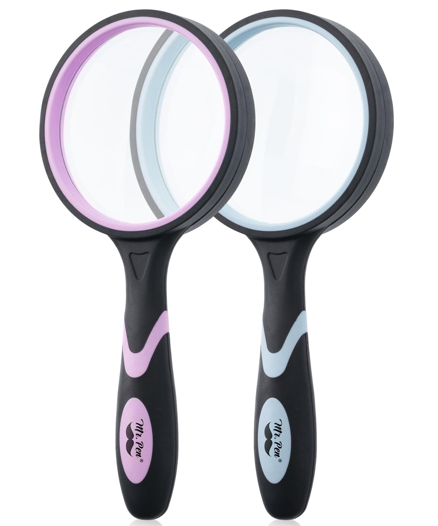 Mr. Pen- Magnifying Glass, 2 Pack, 10X Magnifier, 75mm Glass Lens, Magnifier for Reading, Magnifying Glasses for Close Work Pastel 10X Magnifier