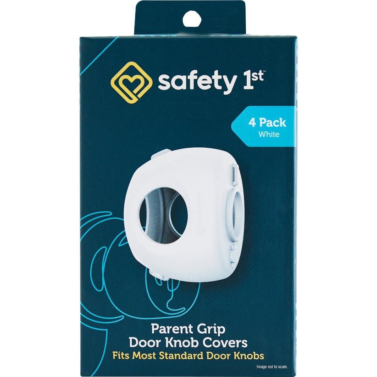 Safety 1st Parent Grip Door Knob Covers, White, One Size,4 Count (Pack of 1) (HS3260600), Packaging may vary White 4 Pack