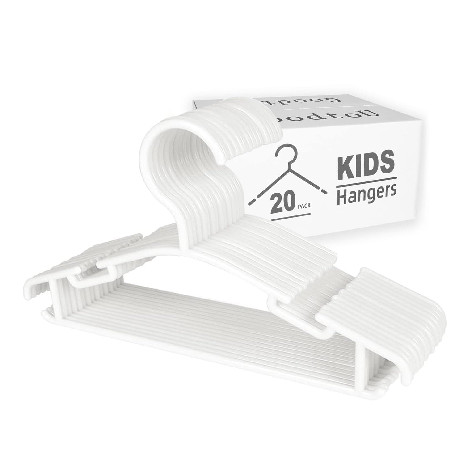 Baby Hangers for Closet - Kids & Toddler Hangers - White (20 Pack)