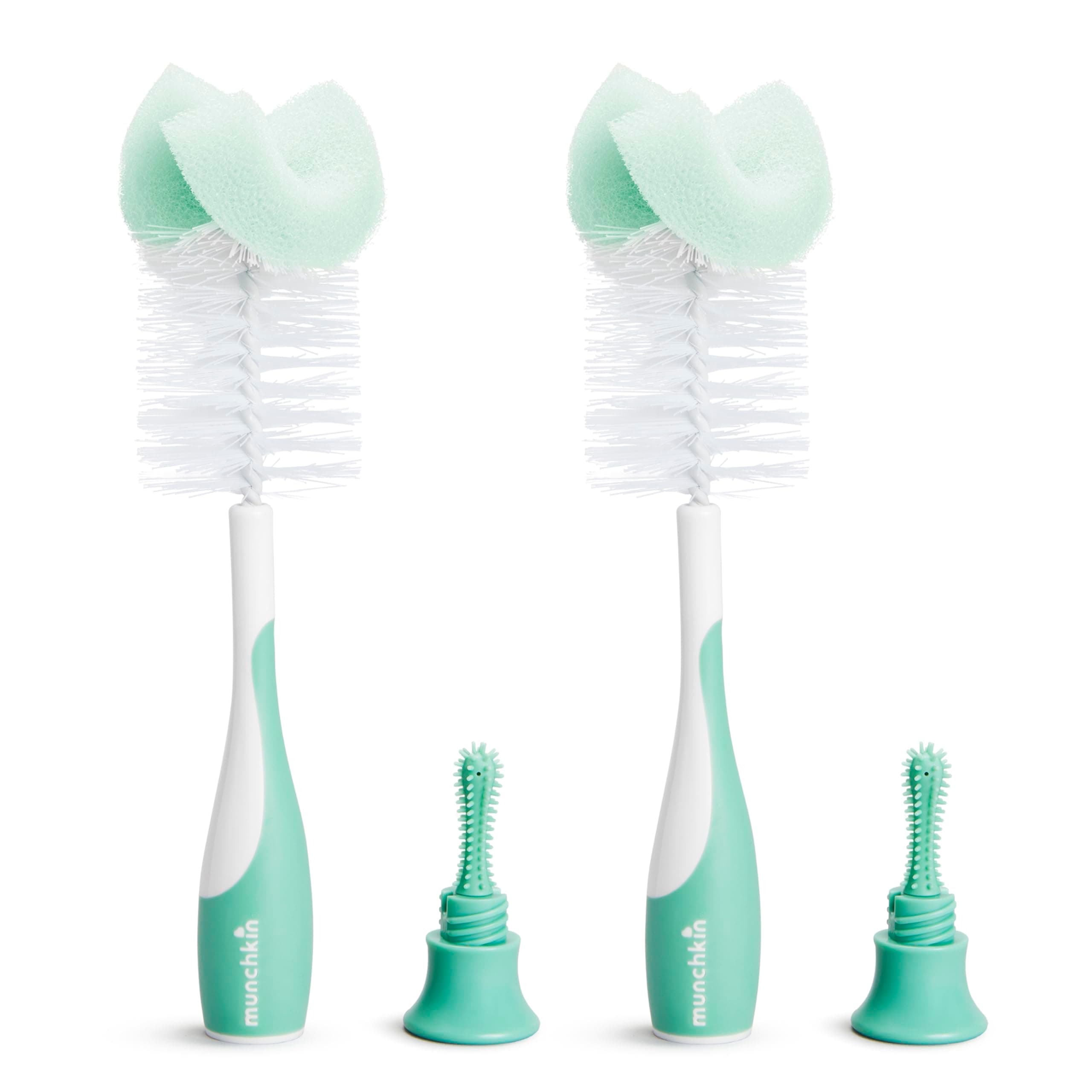 Munchkin® Sponge™ Bottle Brush, 2 Pack, Green Bottle Brush, Sage