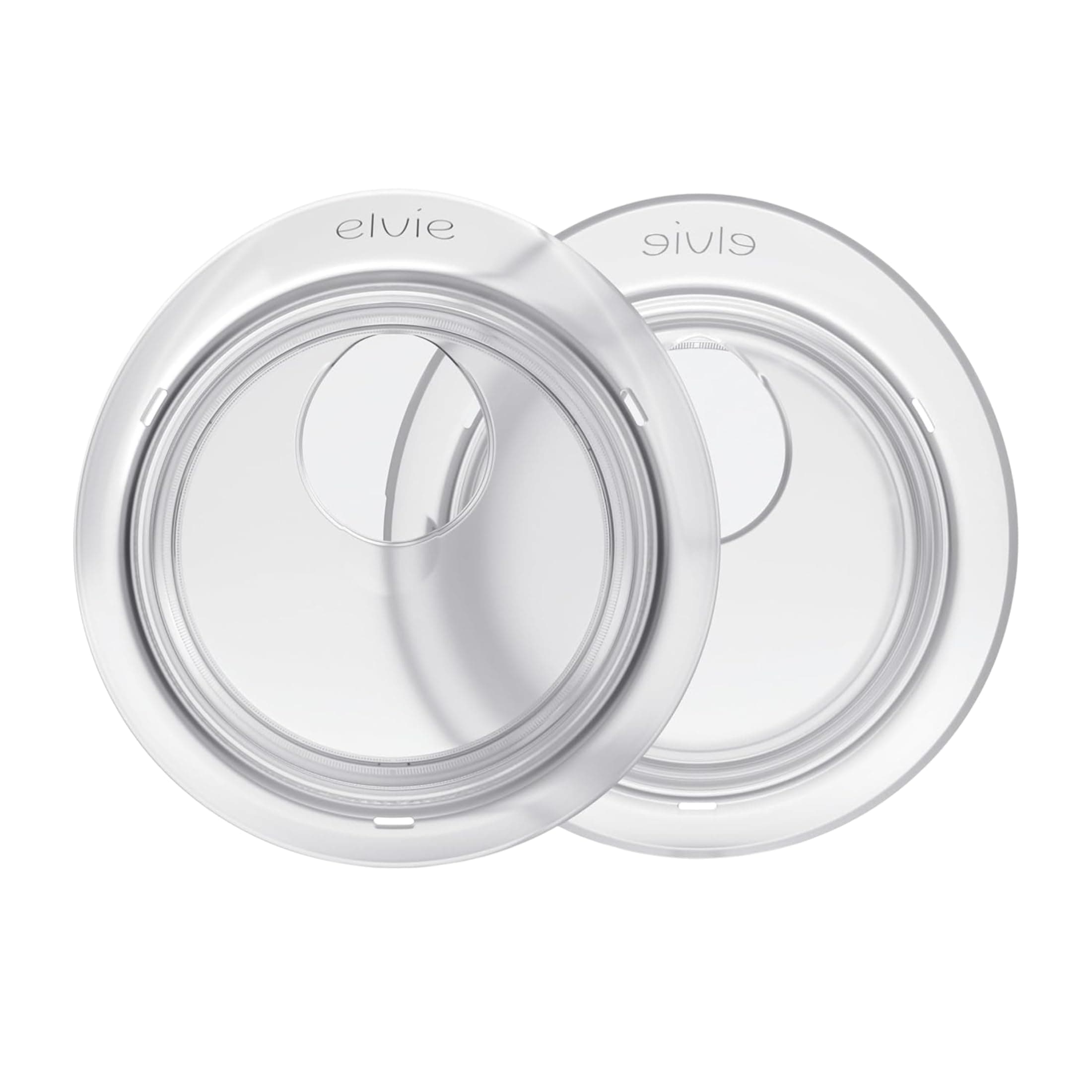 Elvie Catch Milk Collection Shells | Set of Two Discreet Leak-Protection Silicone Cups, Reuse Your Milk| Reusable Breast Shells Collect Up to 1oz | No More Wasted Milk or wasteful Breast Pads