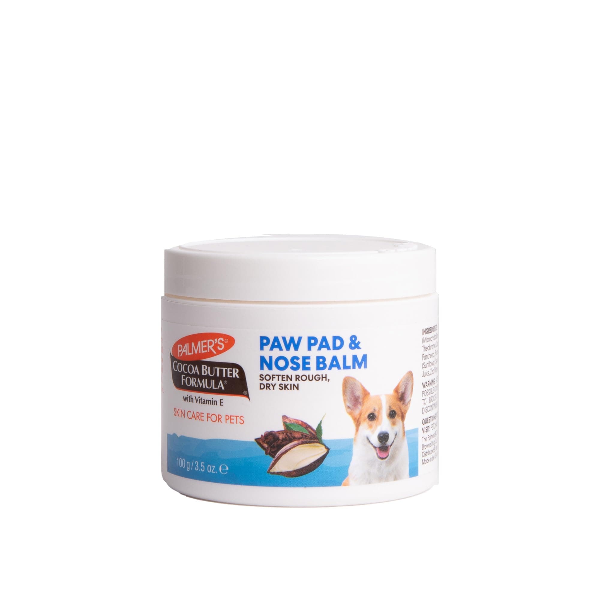 Palmer's for Pets Cocoa Butter Fragrance Free Paw Pad & Nose Balm for Dogs - Dog Skin Soother Balm, Dog Paw Balm for Dry Skin & Pads - Palmer's Cocoa Butter Formula with Vitamin E for Pets Paw Pad & Nose Balm 3.5 Oz