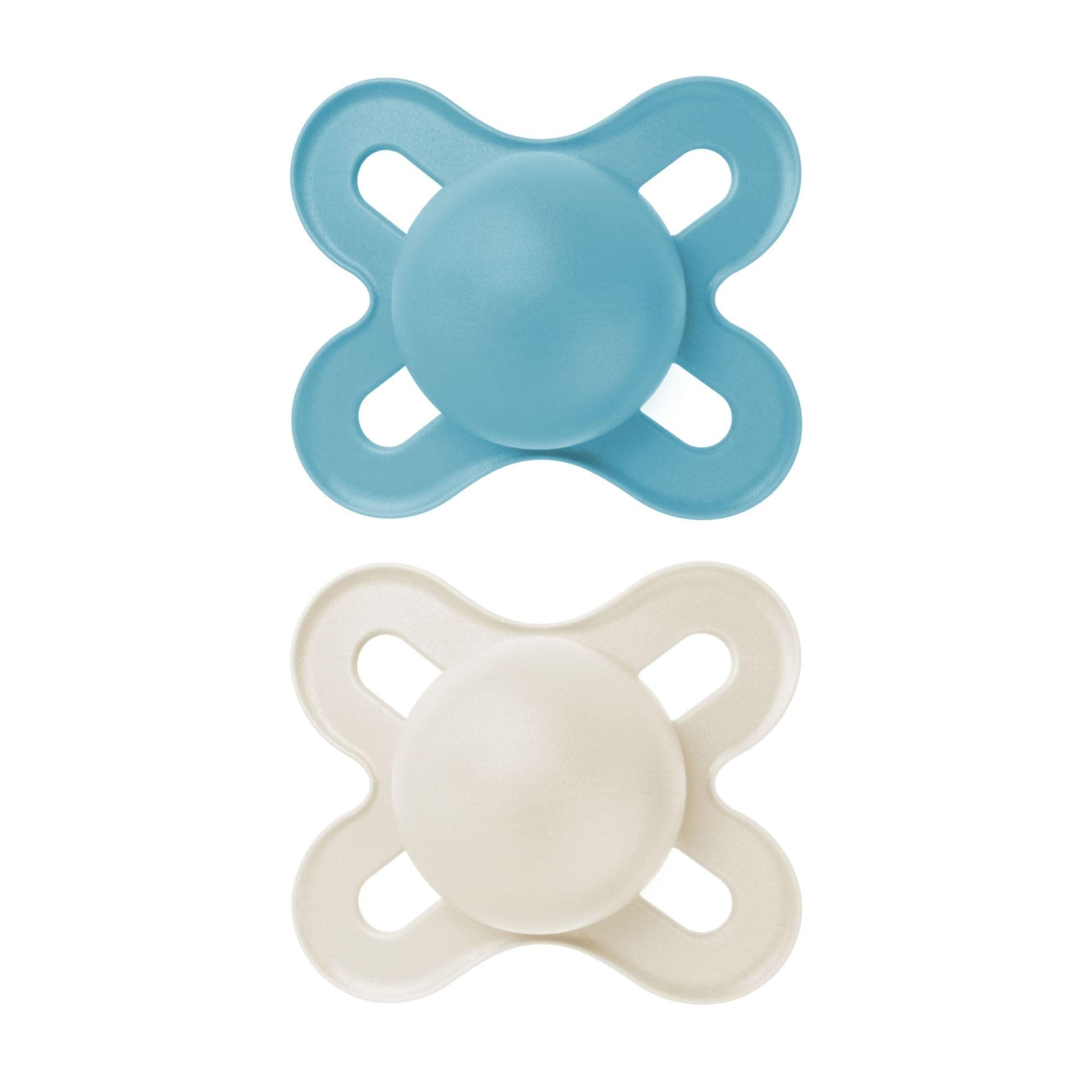 MAM Original Start Matte Baby Pacifiers, Binky for 0-3 Months, BPA-Free Silicone Nipple, Easy to Clean, Best for Newborn Babies, Developed with Medical Experts, 2 Count Binkies with Sterilizer Case Teal / Cotton 2 Count (Pack of 1)