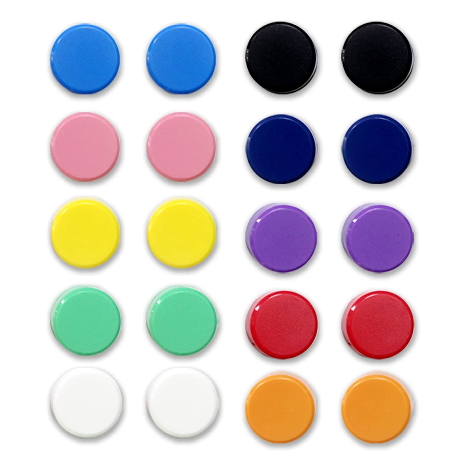 Qualsen Fridge Magnets, 20pcs Refrigerator Magnets, Small Magnet for Whiteboard, Mini Cute Magnet for Fridge, Locker, White Board, Kitchen, Office, Classroom (10 Colors) 10 Colors 20pcs