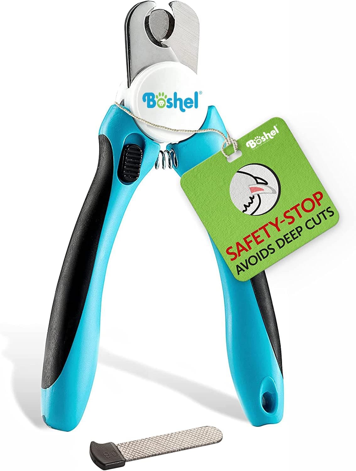 Dog Nail Clippers and Trimmer by Boshel - with Safety Guard to Avoid Over-Cutting Nails & Free Nail File - Razor Sharp Blades - Sturdy Non Slip Handles - for Safe, Professional at Home Grooming Large/Medium