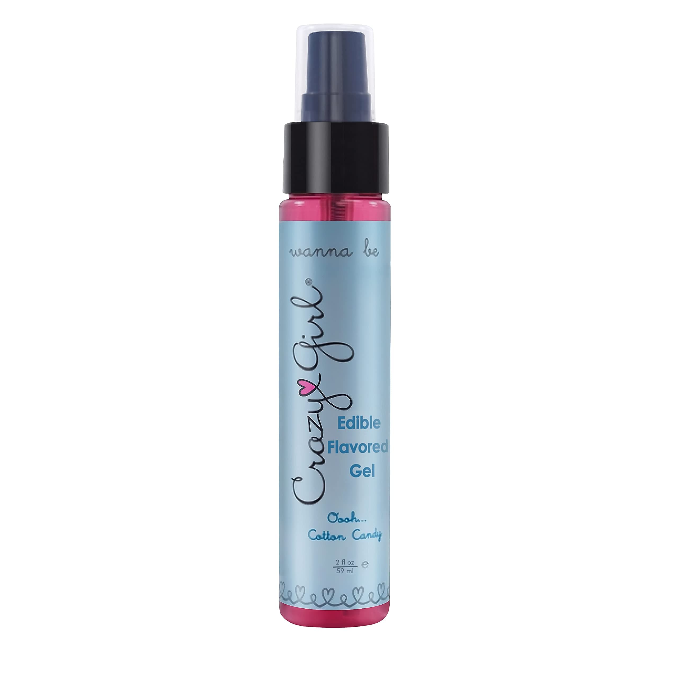 IntiMD Crazy Girl Water Based Cotton Candy Flavored Edible Oral Gel, 2 Ounce, for Men, Women and Couples