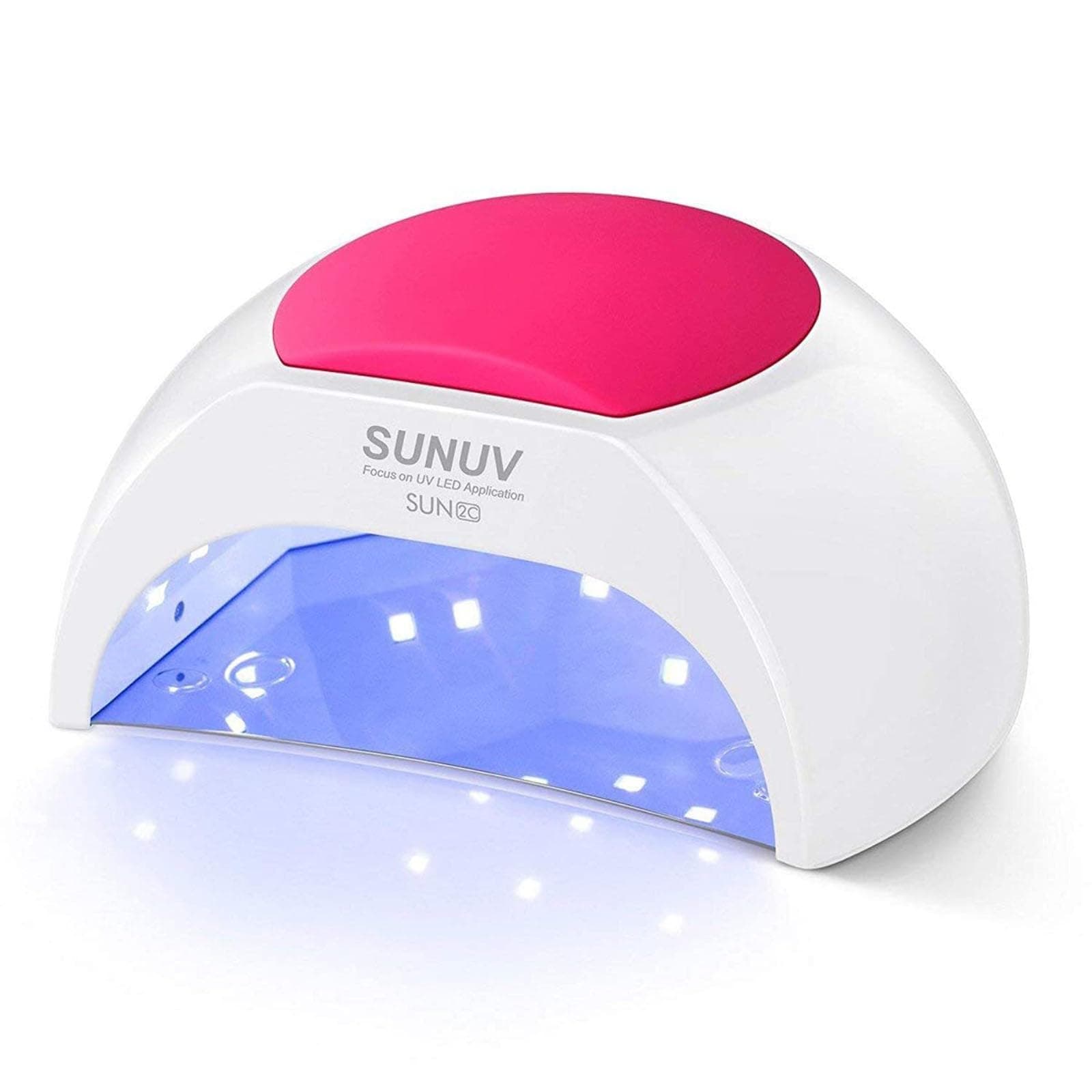 SUNUV SUN2C UV Light for Nails, UV LED Nail Lamp with 4 Timer Settings, Curing Lights Compatible with All Gel Polish Rose A-rose