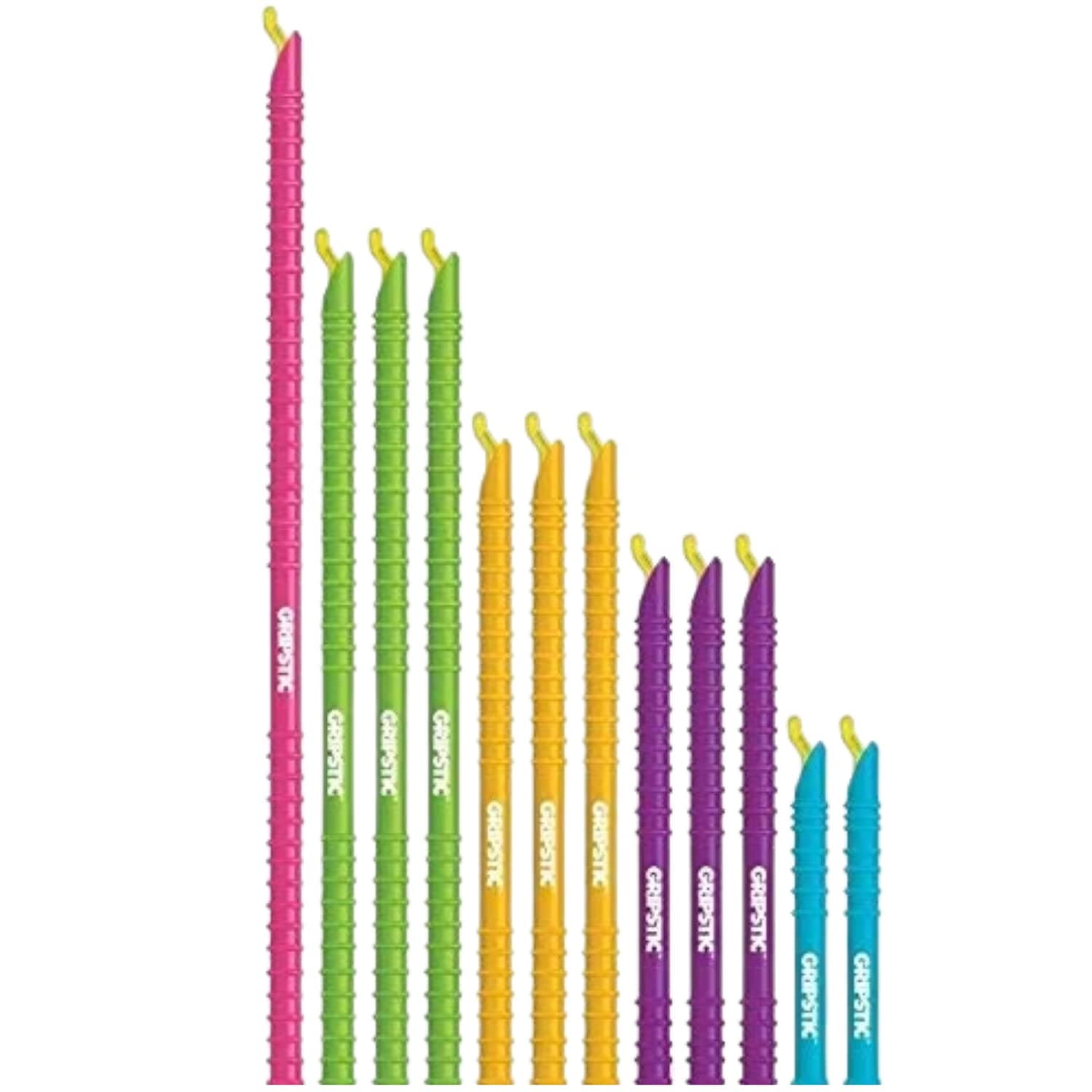 GripStic Bag Clips. 12pc Durable Food Clip Set For Kitchen Storage. Reusable Chip Bag Clips. Color Coded Bag Closure Sticks Provide Air Tight Seal. Chip Clips Reinvented. Assorted