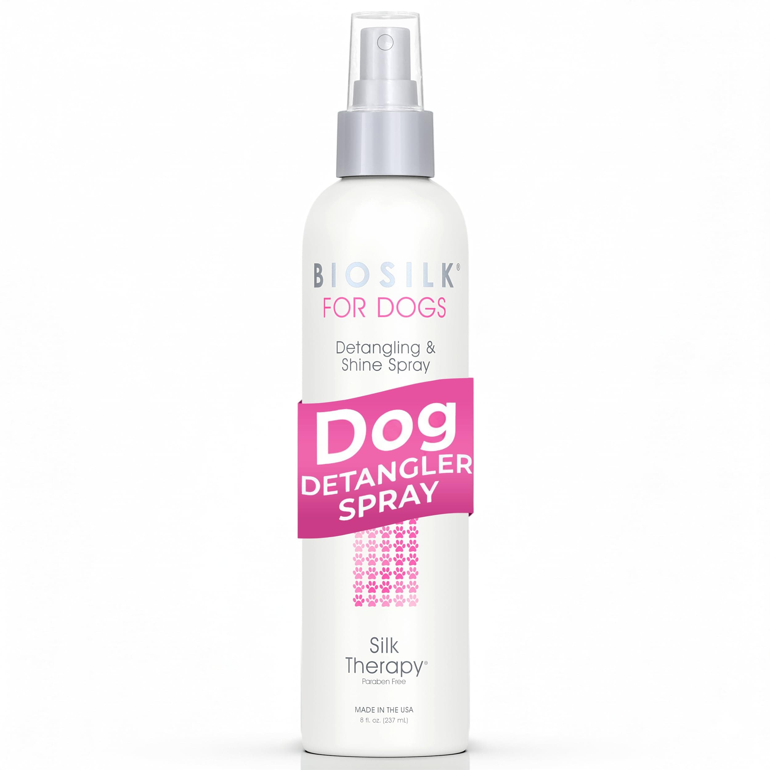 BioSilk Therapy Detangling Plus Shine Protecting Mist for Dogs | Best Detangling Spray For All Dogs and Puppies 8 Fl Oz (Pack of 1)
