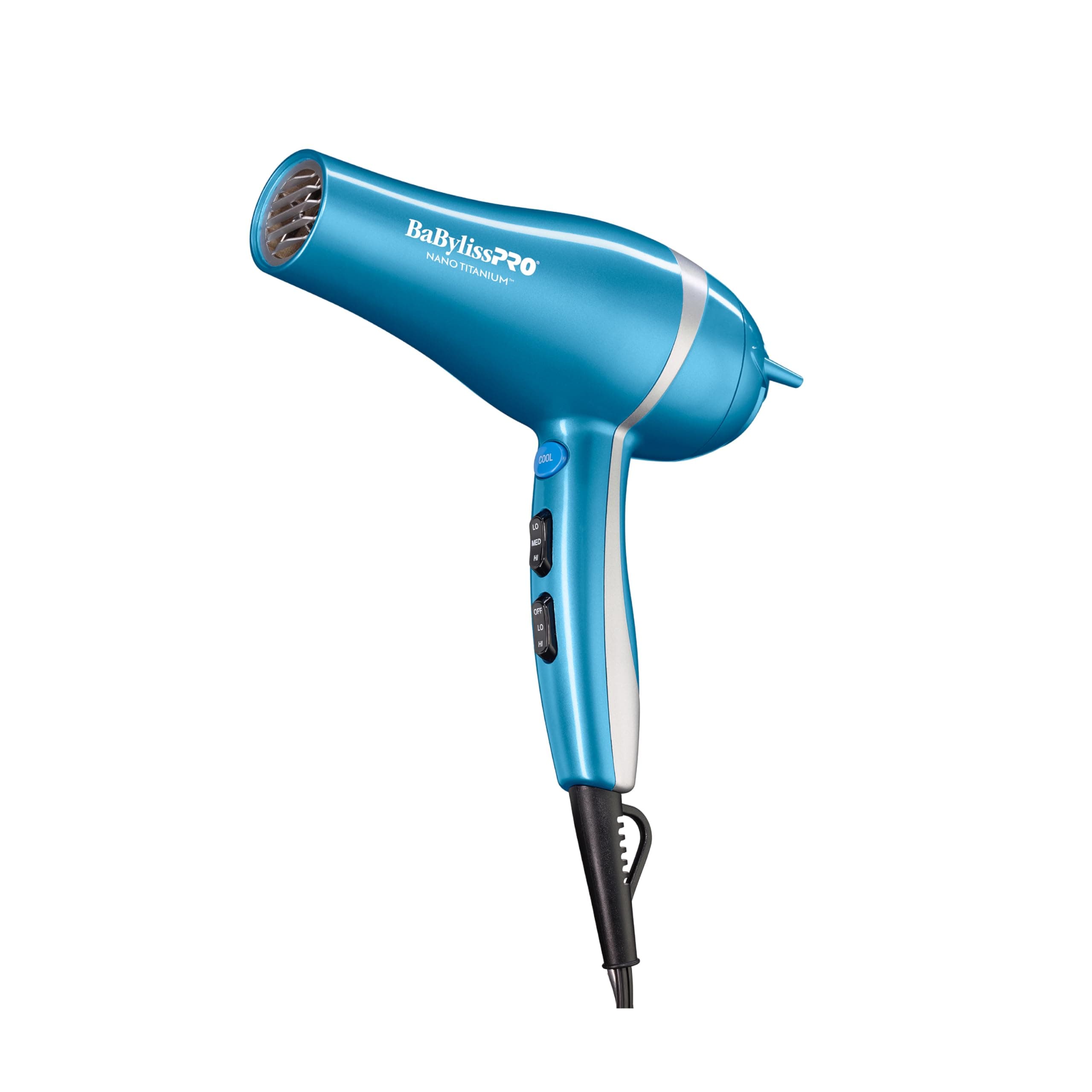 Nano Titanium 2000-Watt Blow Dryer with Concentrator Nozzle, Professional Grade Ionic Corded Styling Tool for Hair Hair Dryer Blue
