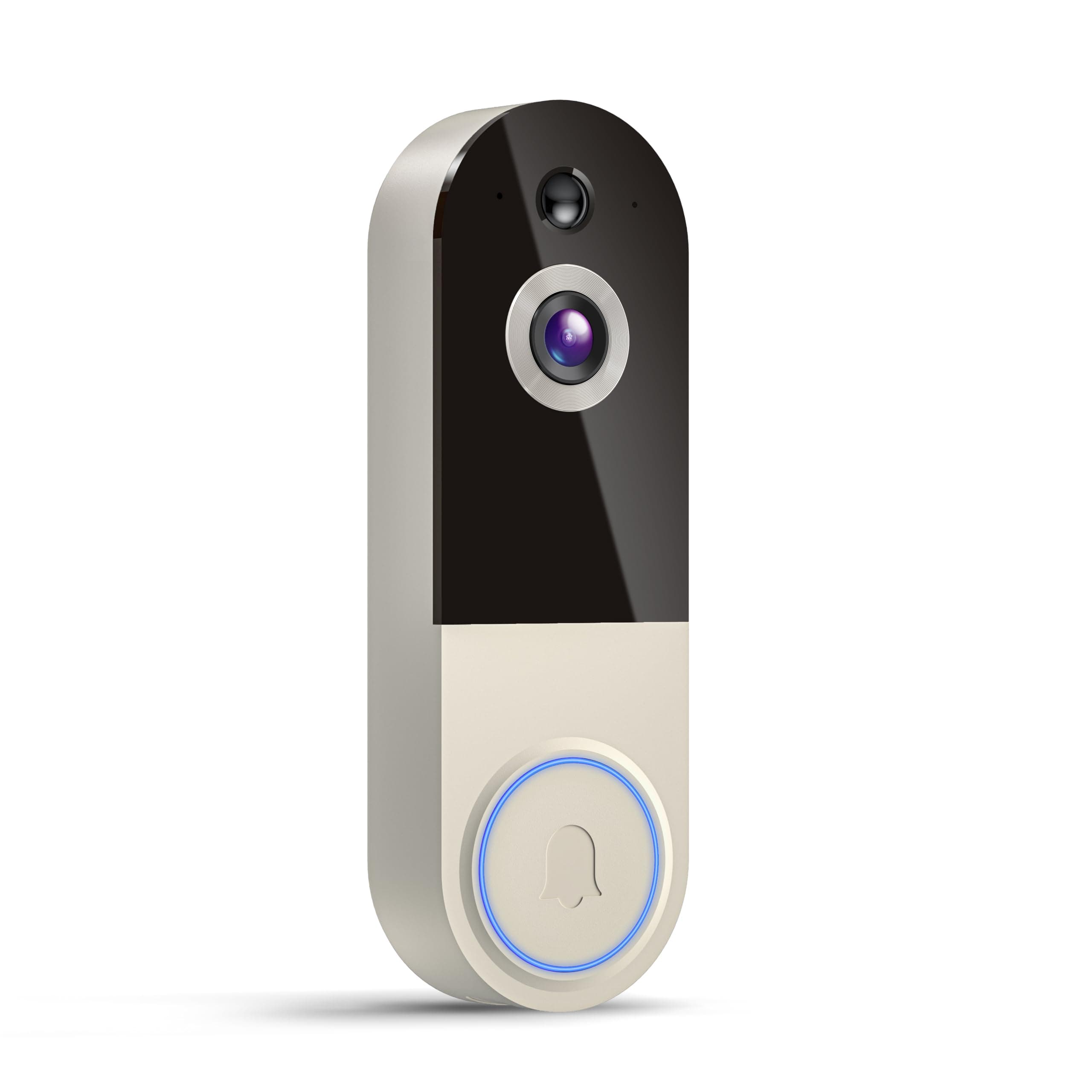 1080p Wireless Video Doorbell Camera, Smart Outdoor Surveillance Cam, Live View, Cloud Storage, AI Human Detection, Instant Alerts, Night Vision, Two Way Audio, 2.4G WiFi Only