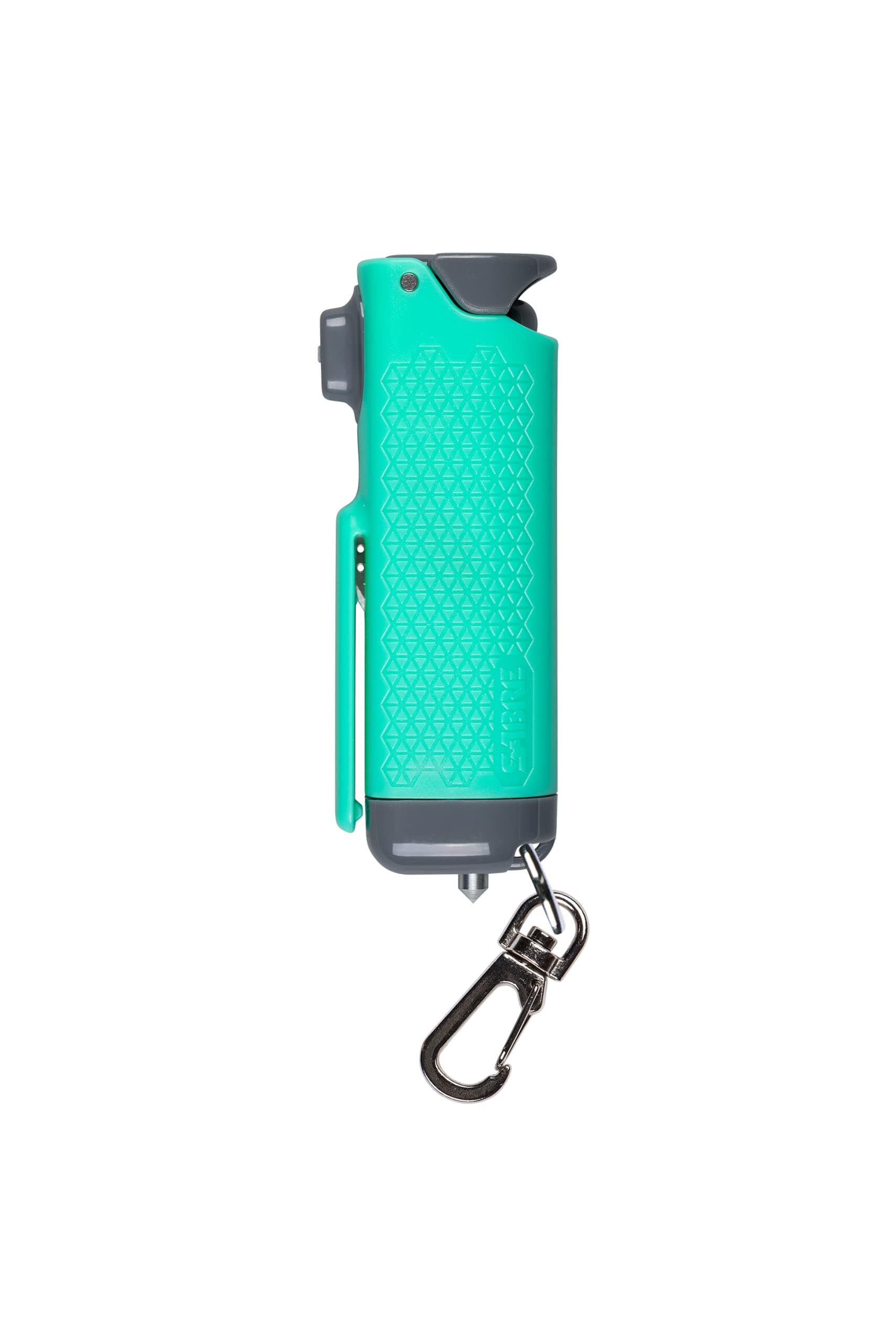 SABRE Safe Escape 3-In-1 Pepper Gel With Seat Belt Cutter & Window Breaker, Maximum Strength Pepper Spray, Snap Clip Keychain for Easy Carry & Fast Access, 0.54 fl oz, Easy to Use Fast Flip Top Safety Mint Green Pepper Gel