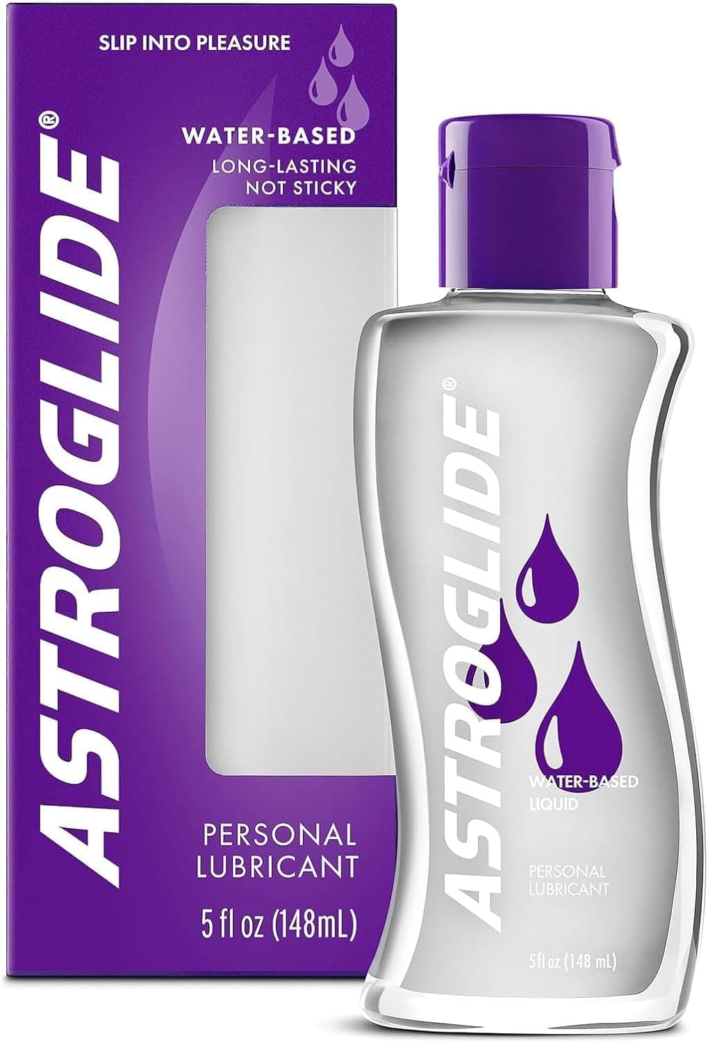 Astroglide Water Based Lube (5oz), Liquid Personal Lubricant, Sex Lube for Men, Women and Couples, Safe for Toys 5 Fl Oz (Pack of 1)