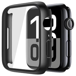 Misxi 2 Pack Tempered Glass Case Compatible for Apple Watch Series 11 (2025) Series 10 46mm, Hard PC Screen Protector Overall Protection Ultra-Thin Lightweight Scratch-Resistant Cover for iWatch, Black 46mm for Series 11/10 Black(2-Pack)