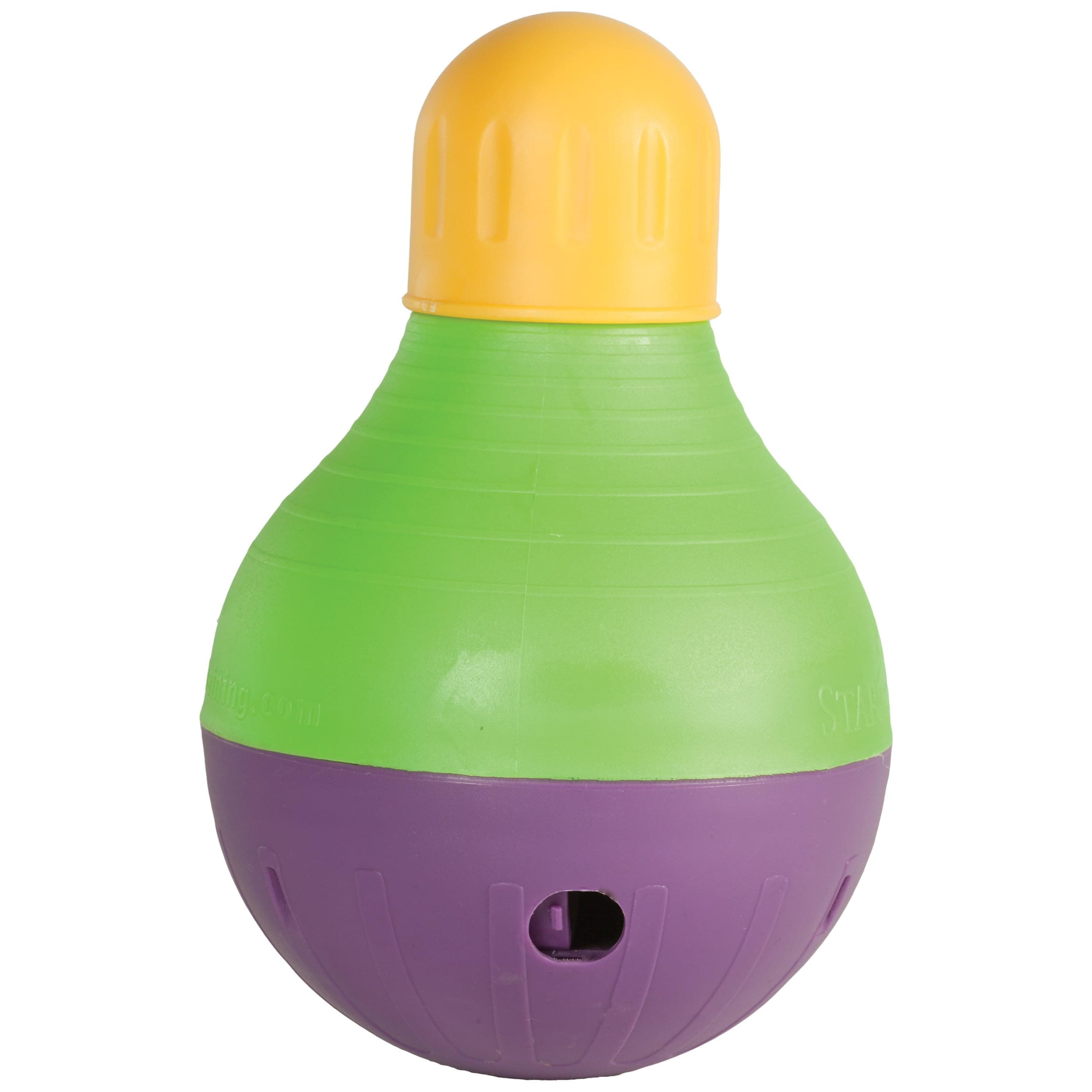 Starmark Bob-A-Lot Interactive Dog Pet Toy, Large, Yellow/Green/Purple Large 1