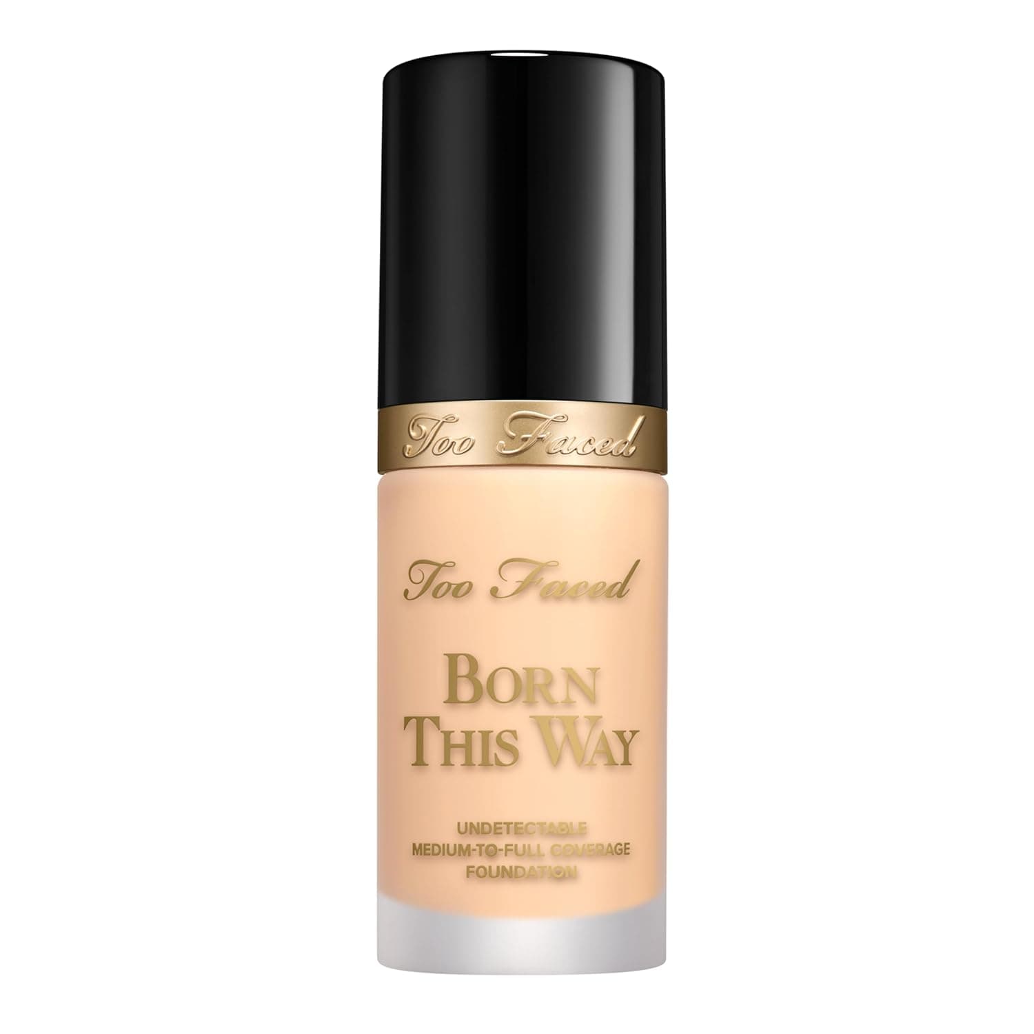 Too Faced Born This Way Natural Finish Longwear Liquid Foundation | Medium-To-Full Coverage | Hydrating + Oil Free 04 Almond (Fair with Golden Undertones) New Formulation