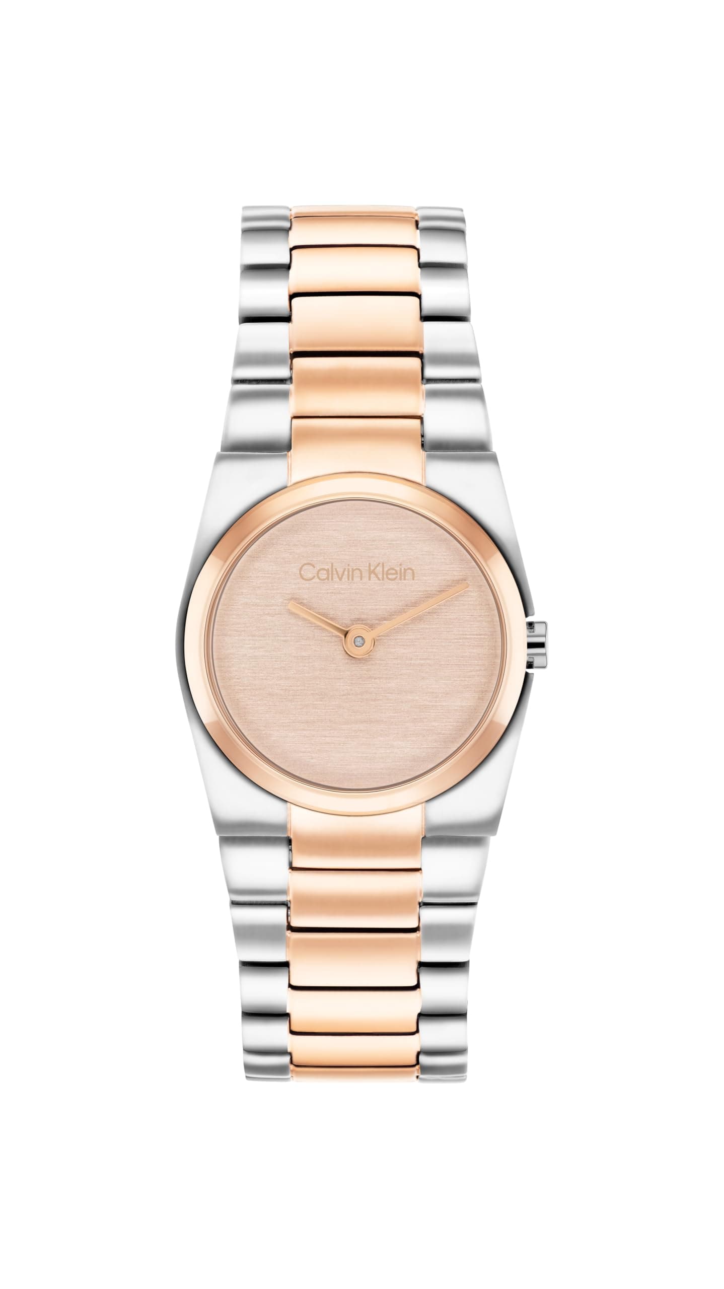 Calvin Klein Women’s CK Unite Stainless Steel Watch, 26mm Case with Link Bracelet – Sleek Curved Case, Modern Everyday Style - Gift for Her Two Tone
