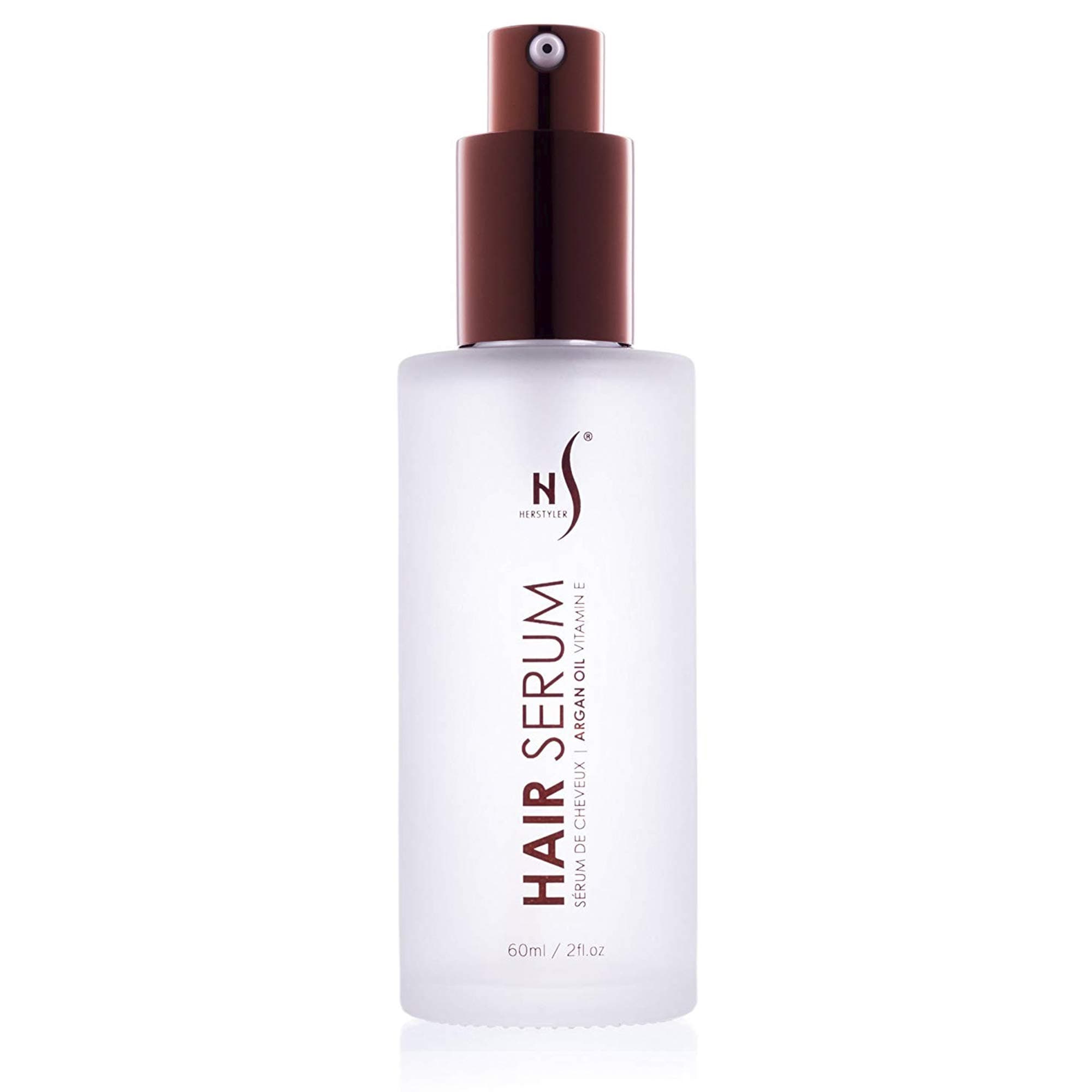 HerStyler Hair Repair Serum - Argan Oil Hair Serum for Frizzy and Damaged Hair - For Frizz, Styling and Shine - 2 Fl Oz - Pack of 1 2 Fl Oz (Pack of 1)