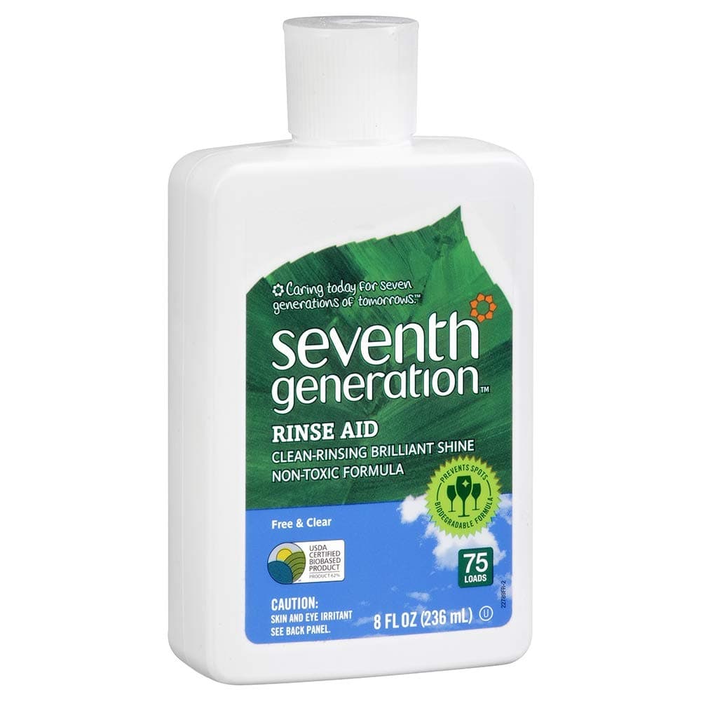 Seventh Generation Rinse Aid Free and Clear -- 8 fl oz, Packaging May Vary 8 Fl Oz (Pack of 1) Unscented