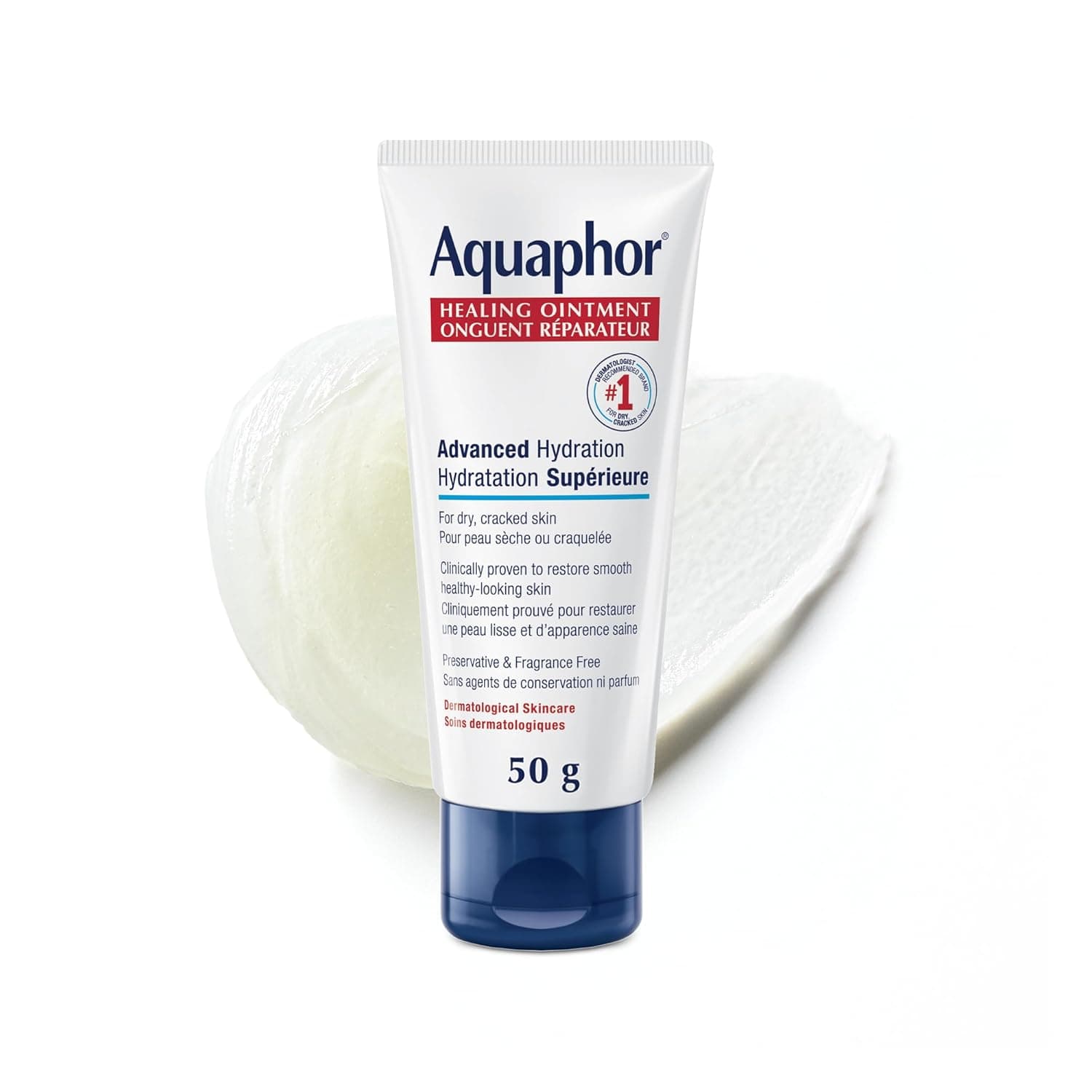 EUCERIN Aquaphor Multipurpose Healing Ointment for Extremely Dry, Cracked Skin (50g), Moisturizing Ointment and Hand Cream for Use After Hand Sanitizer or Hand Soap